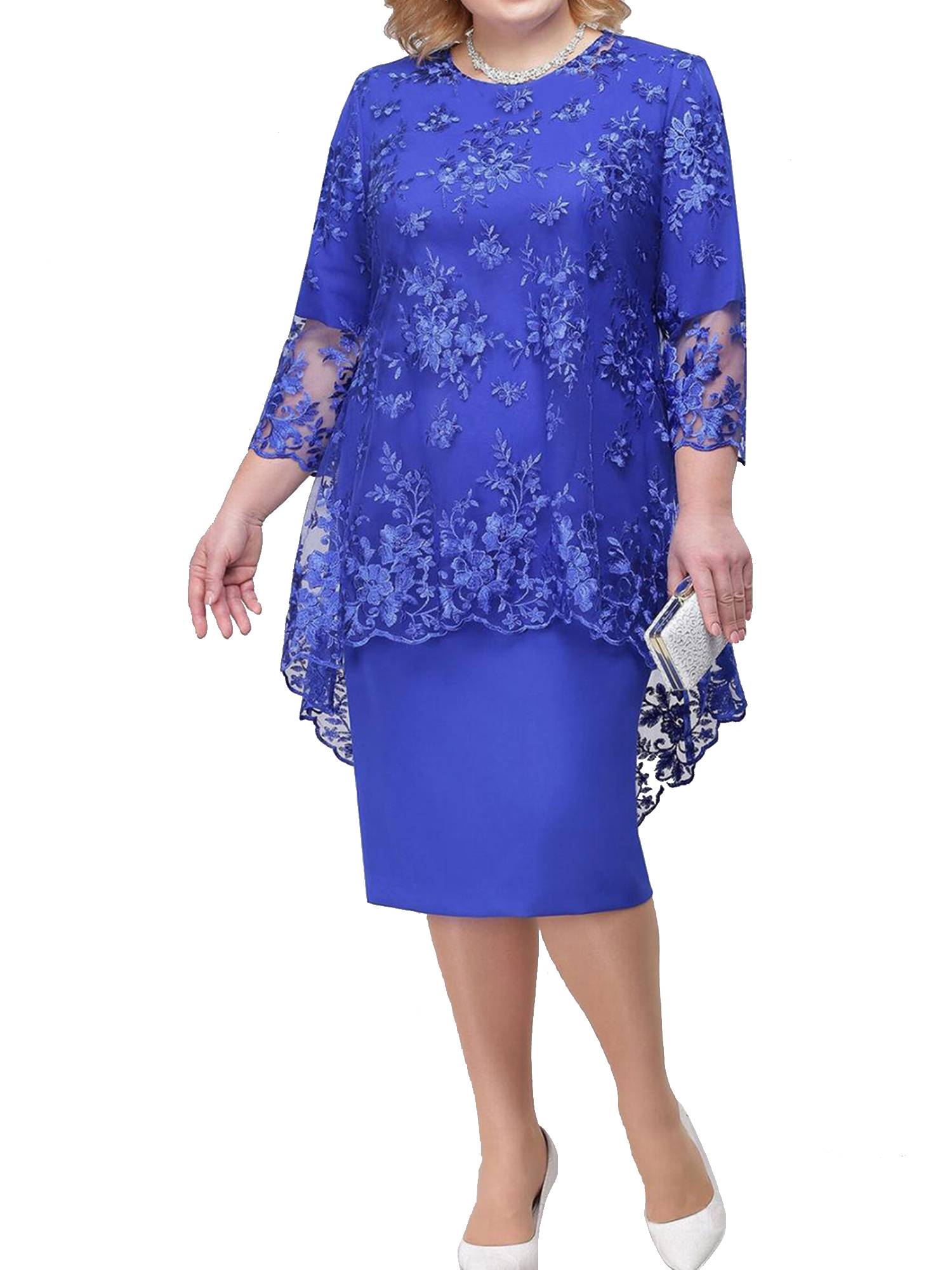 Women Plus Size 2pcs Wedding Guest Bridal Mother Wedding Outfits Tube Dress