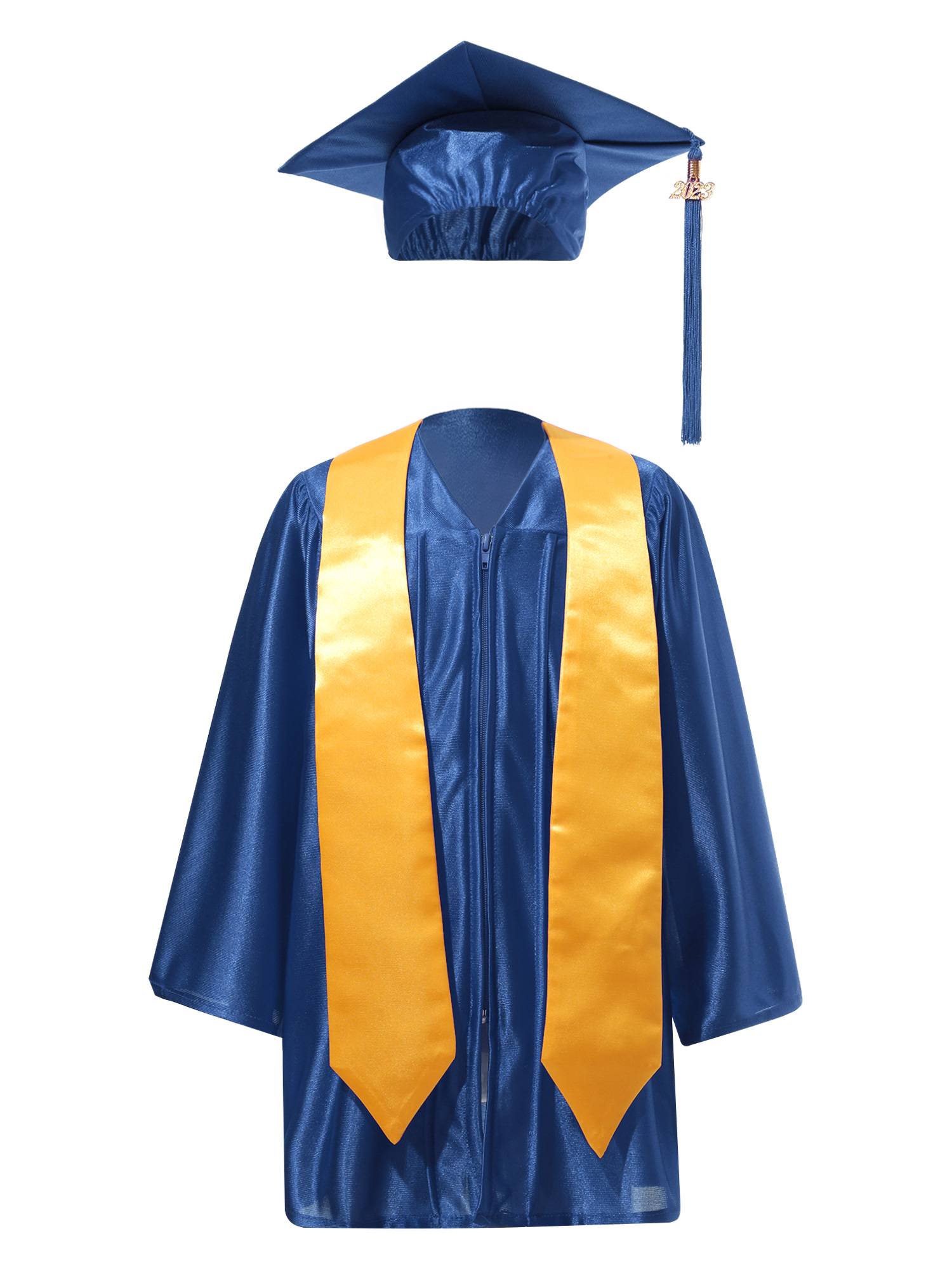 Kids Preschool Primary School Graduation Gown Uniform Set