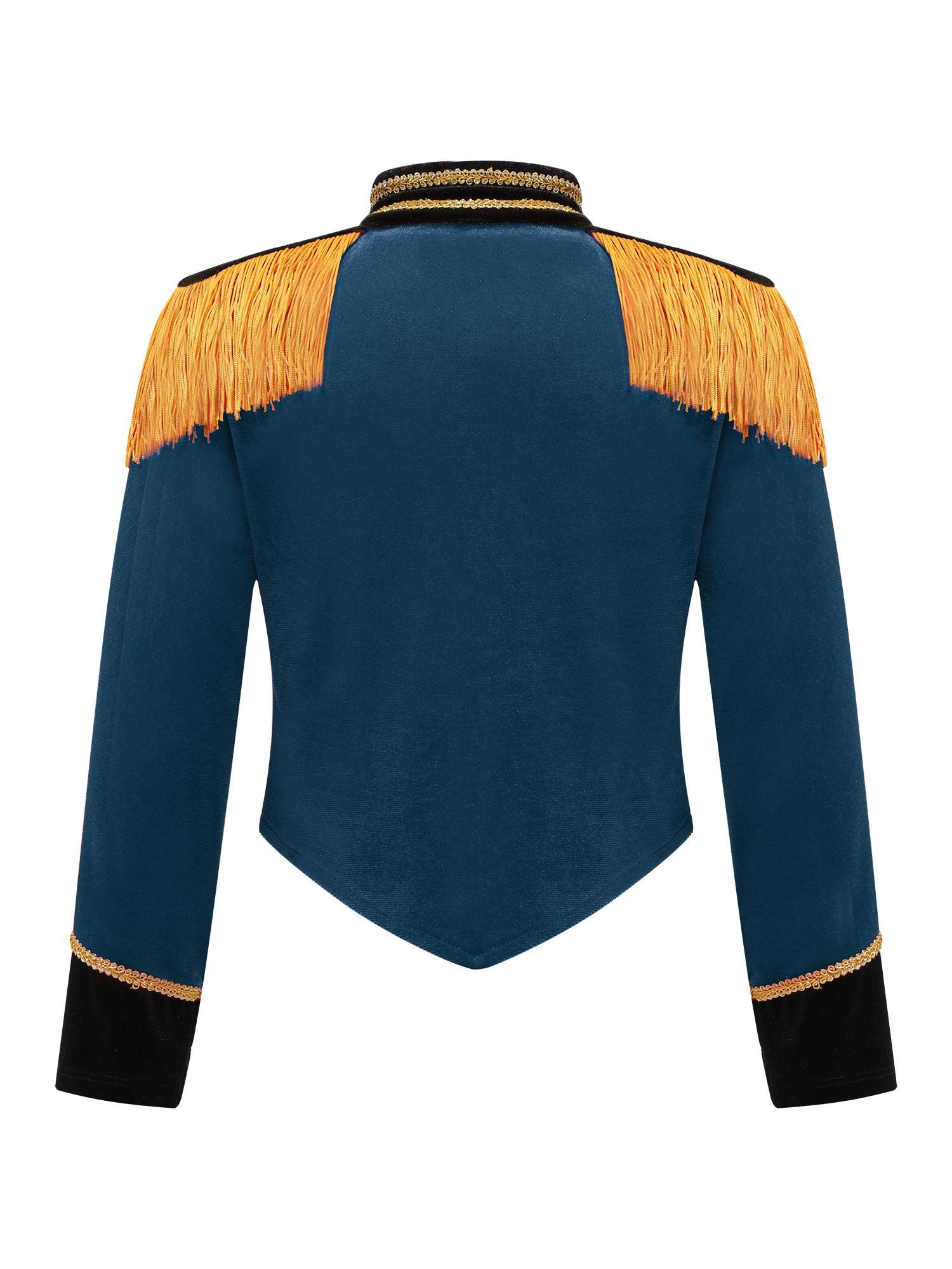 Kids Girls Tassel Epaulet Jacket Circus Ringmaster Cosplay Costume