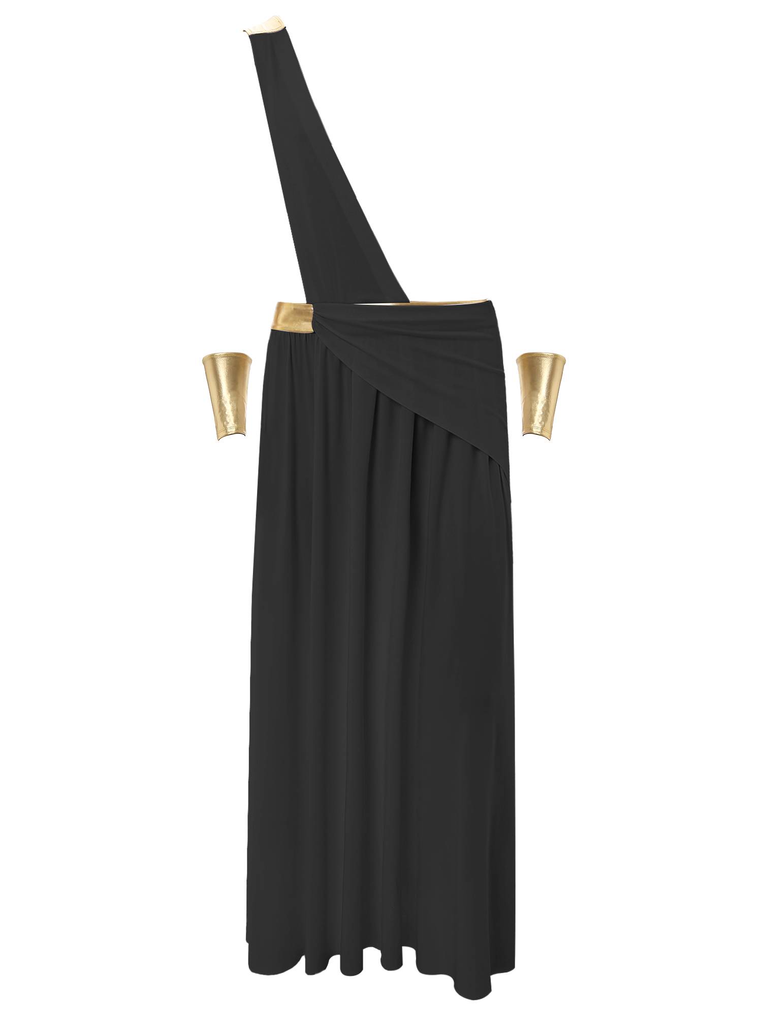 Men Long Skirt with One Shoulder Strap Ancient Greek Warrior Costumes