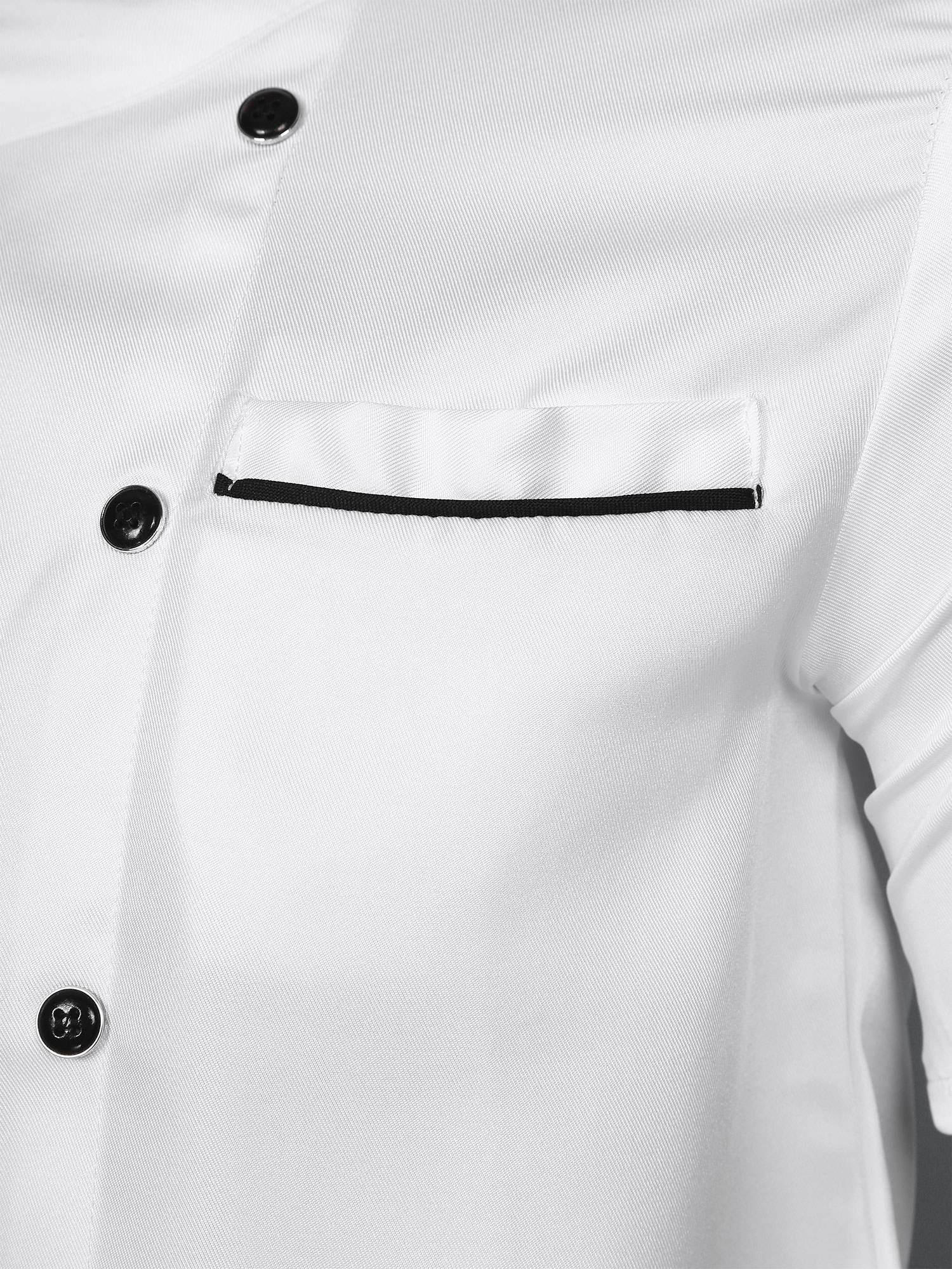 Adults Stand Collar Double-Breasted Chef Shirt