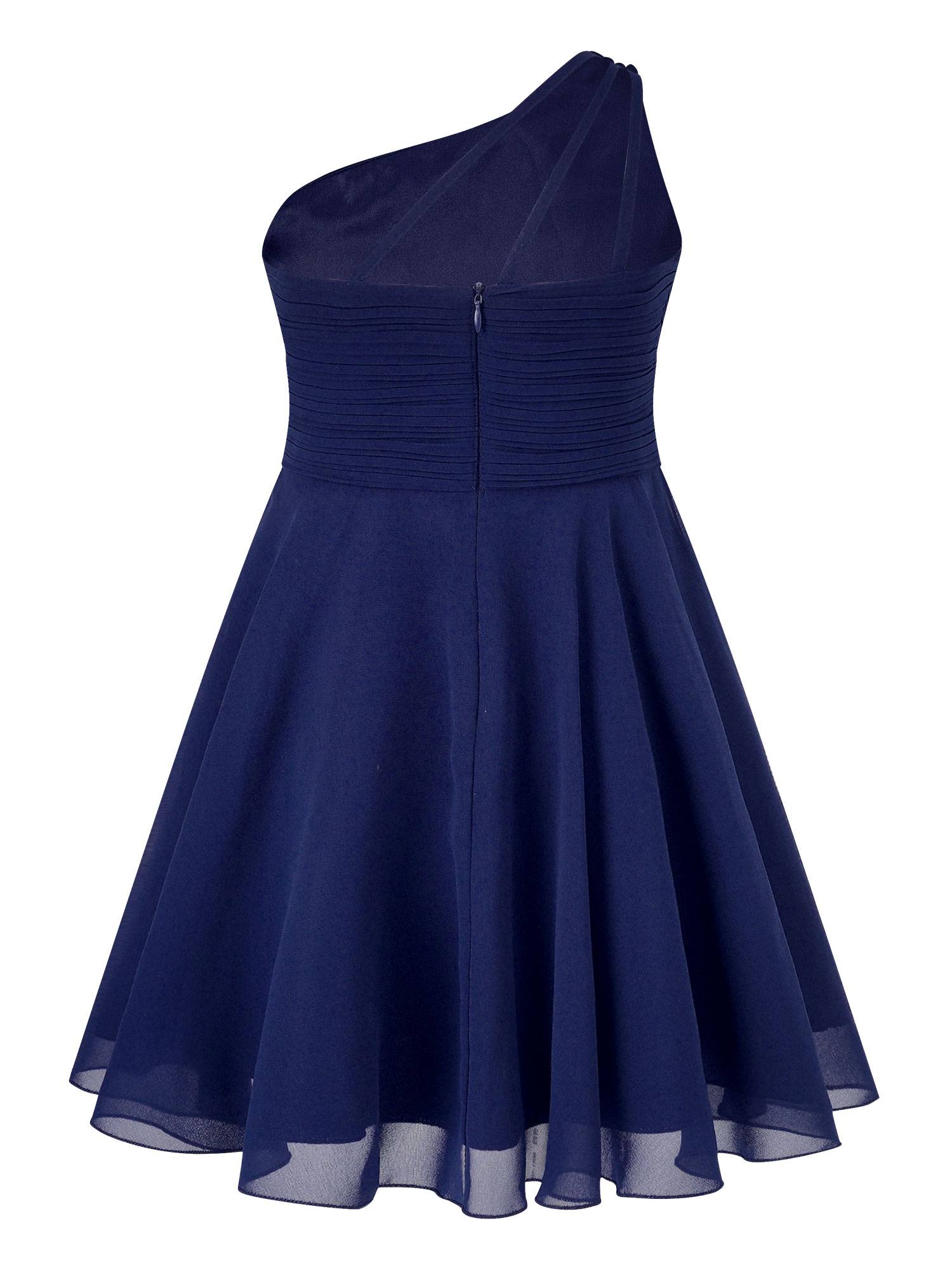 Kids Girls Glitter Beaded Dress One Shoulder A-Line Flower Girl Dress