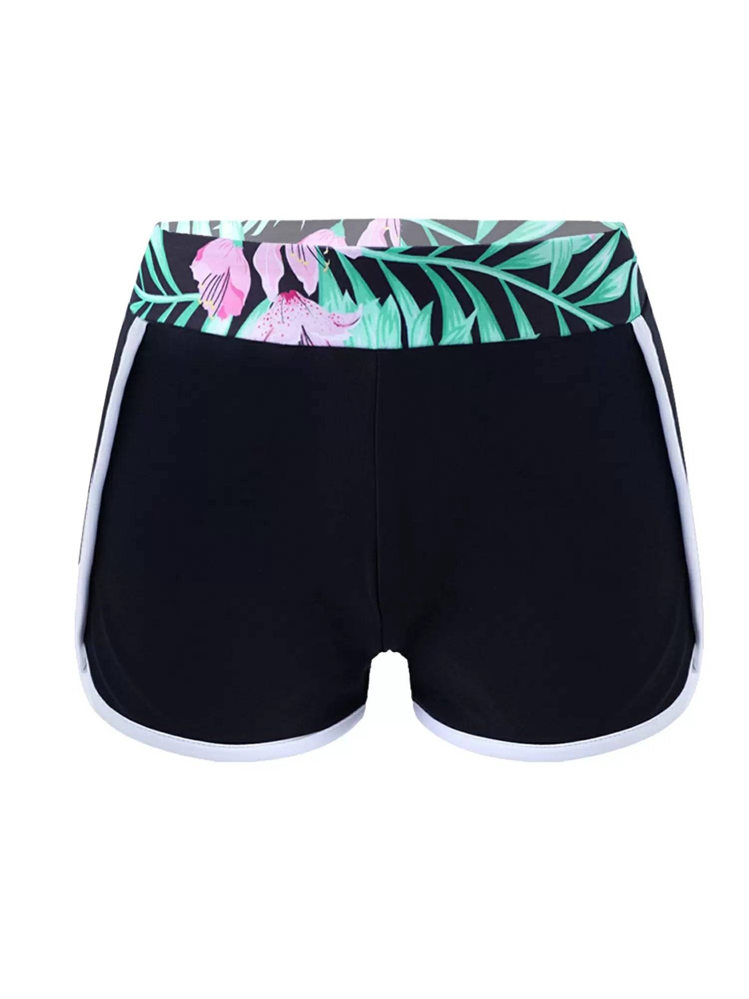 Kids Girls Tropical Print Swimming Shorts