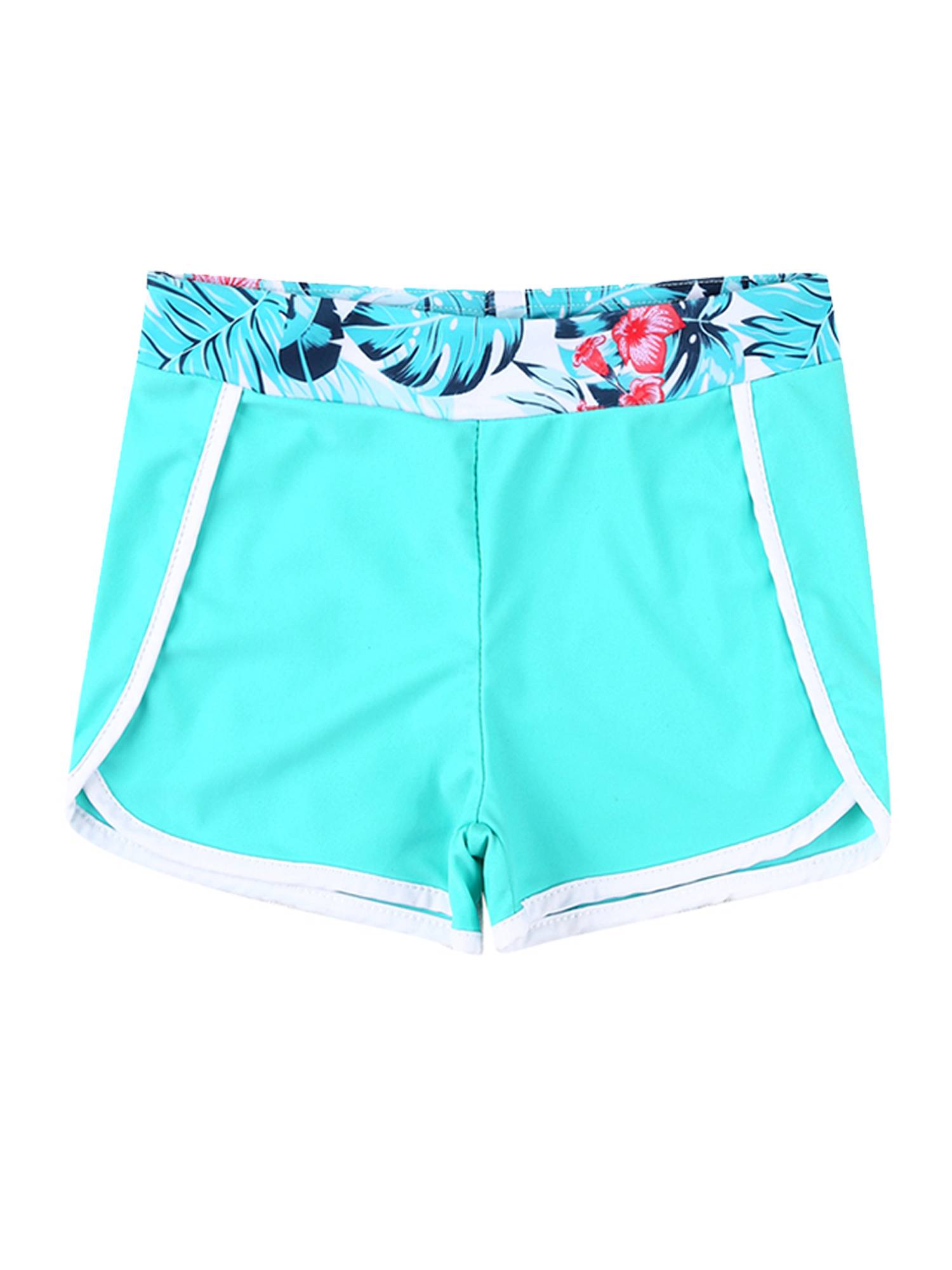 Kids Girls Tropical Print Swimming Shorts