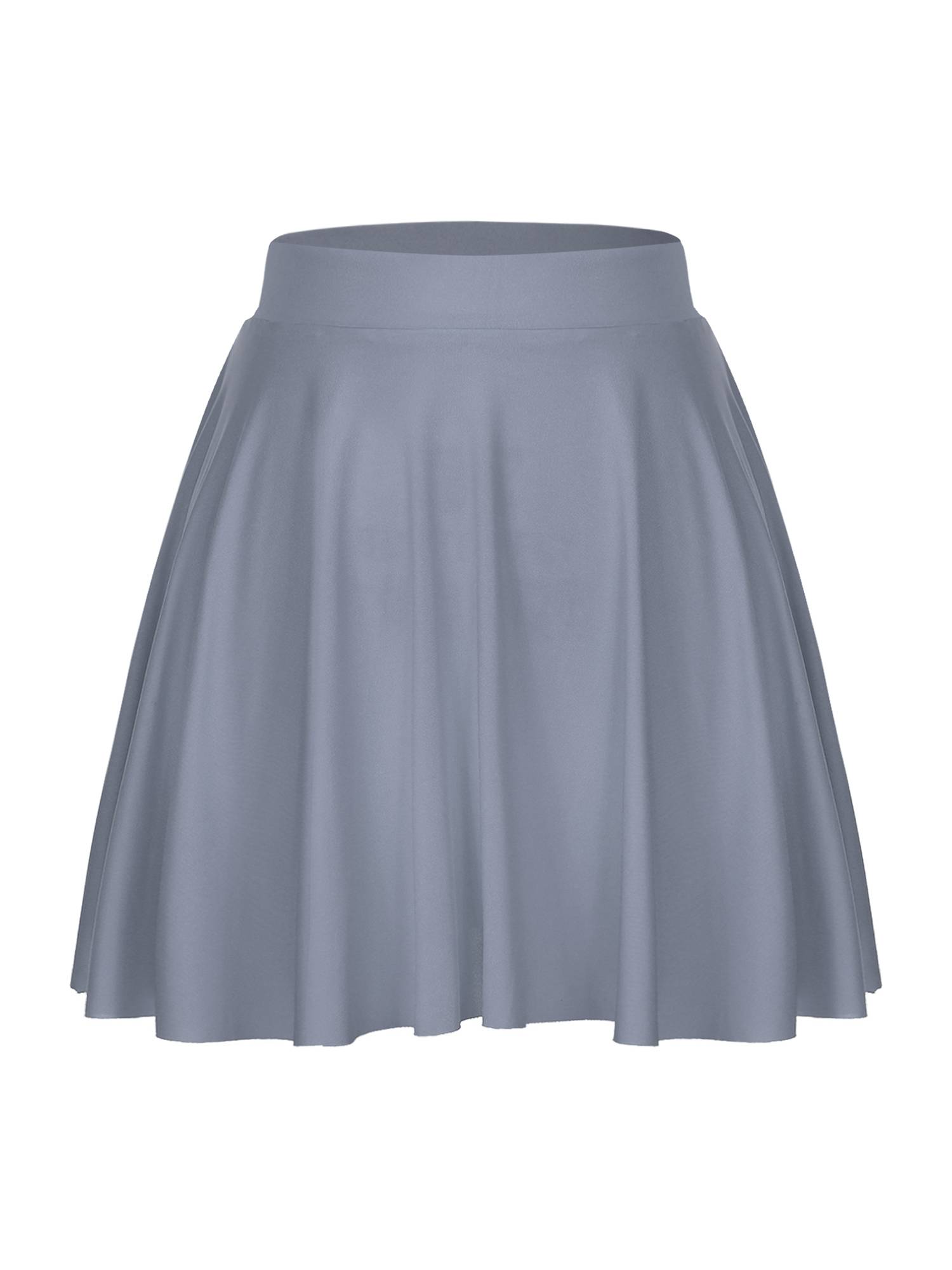 Women Solid Color Ruffle Skirt Sportwear
