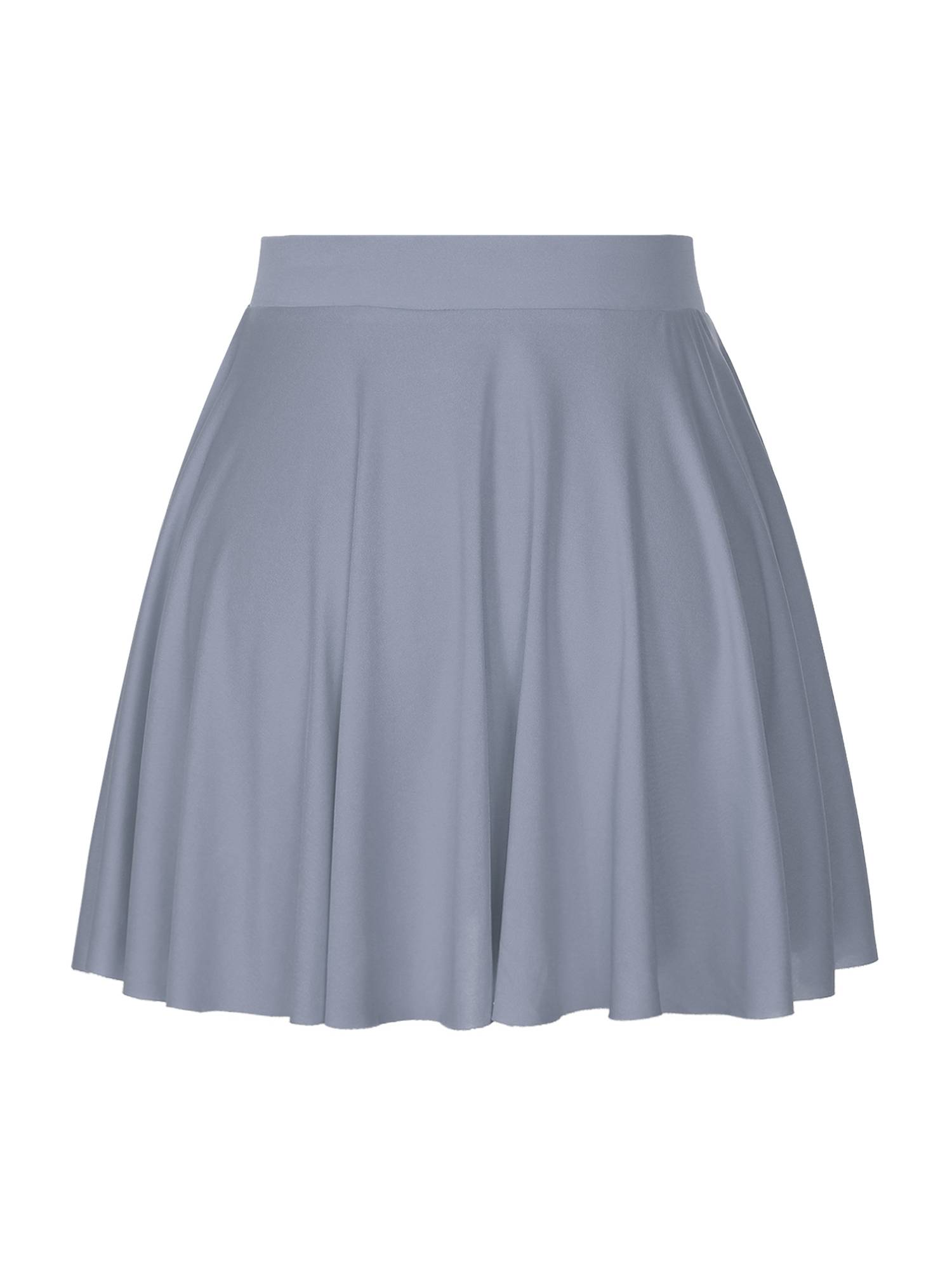 Women Solid Color Ruffle Skirt Sportwear