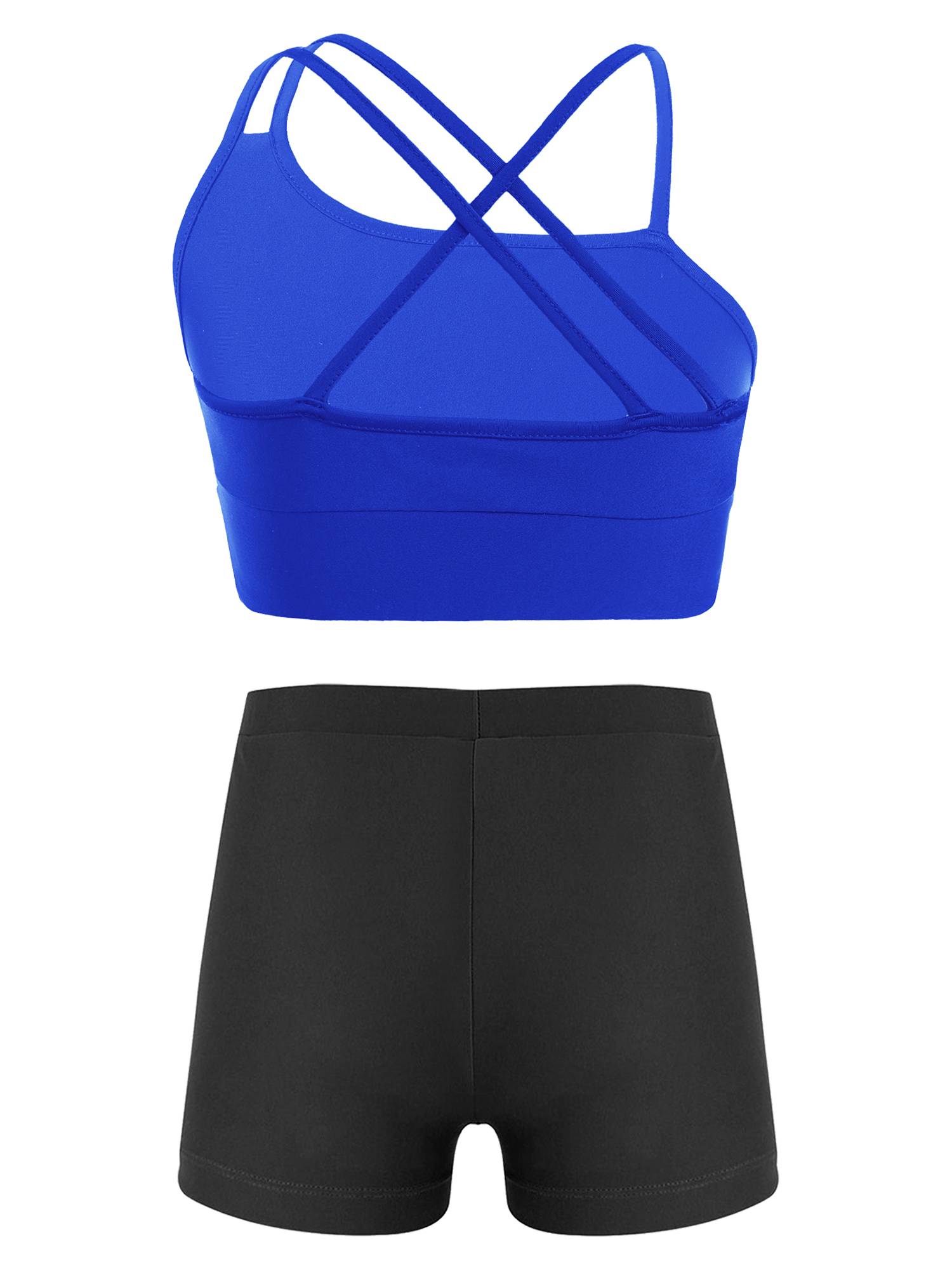 Kids Girls Strappy Two Pieces Swimsuit Set