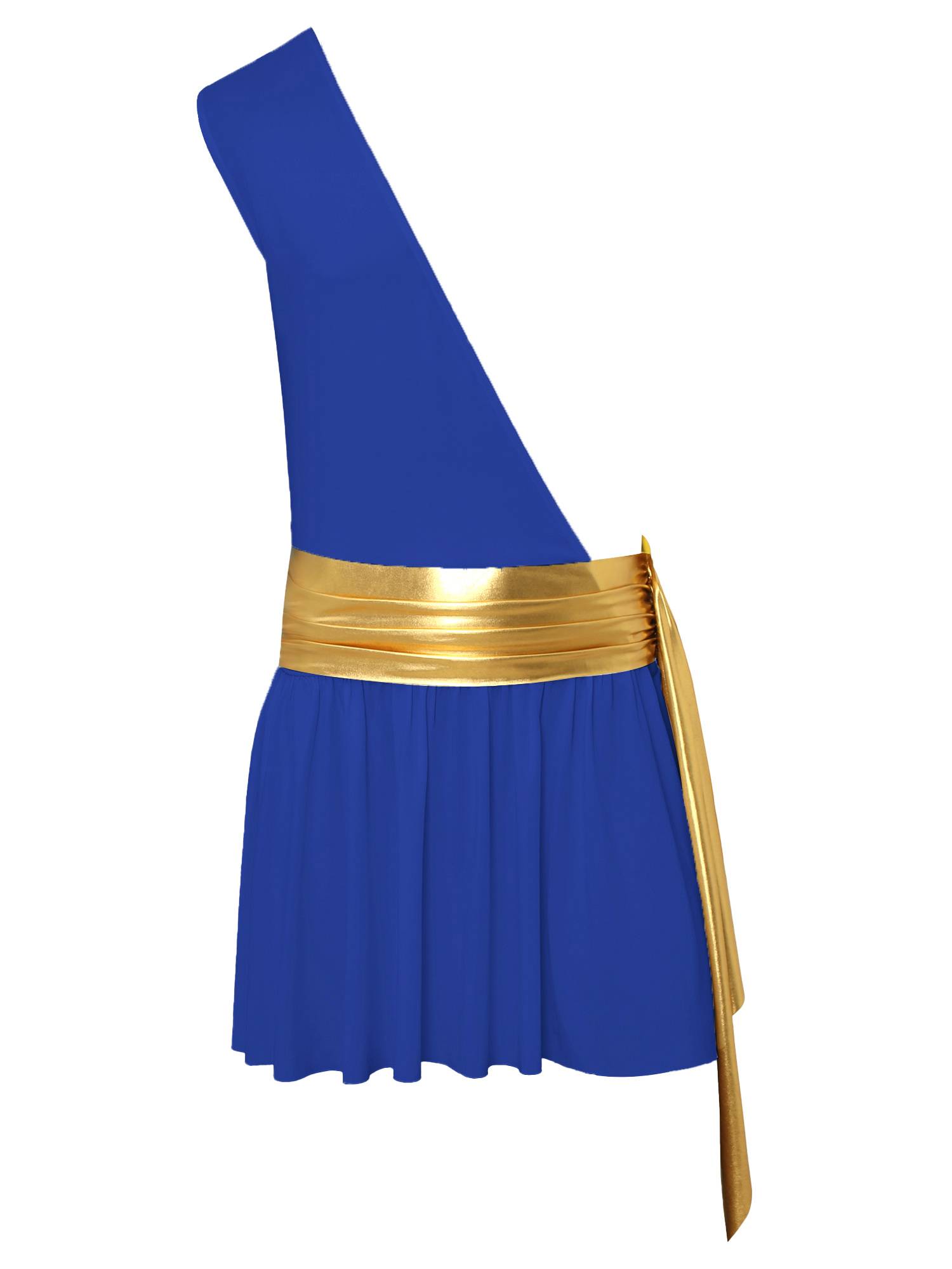 Men One Shoulder Metallic Ancient Greek Cosplay Dress