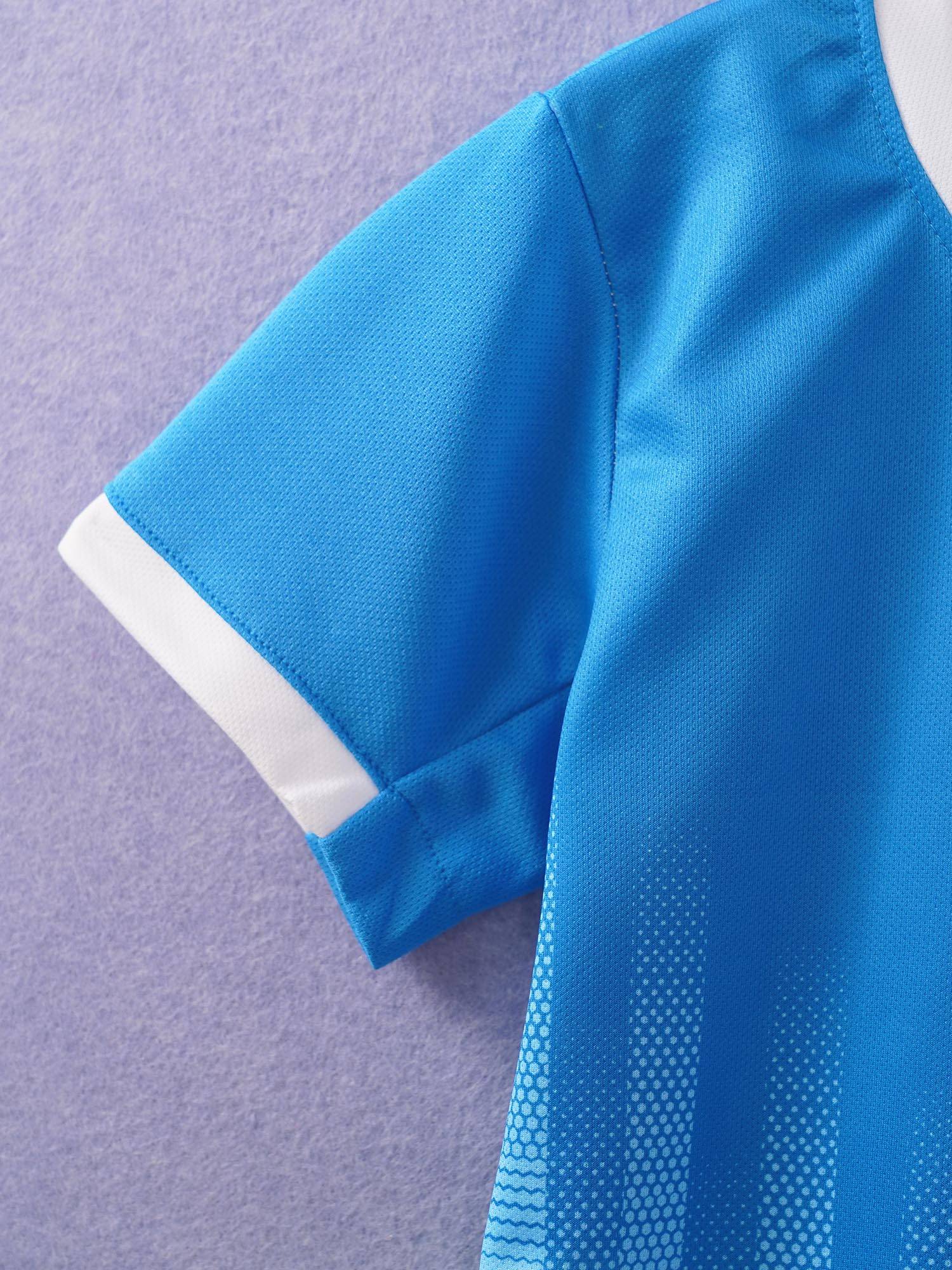 Kids Boys 2pcs Quick-Drying Short Sleeve T-shirt and Shorts Football Uniform