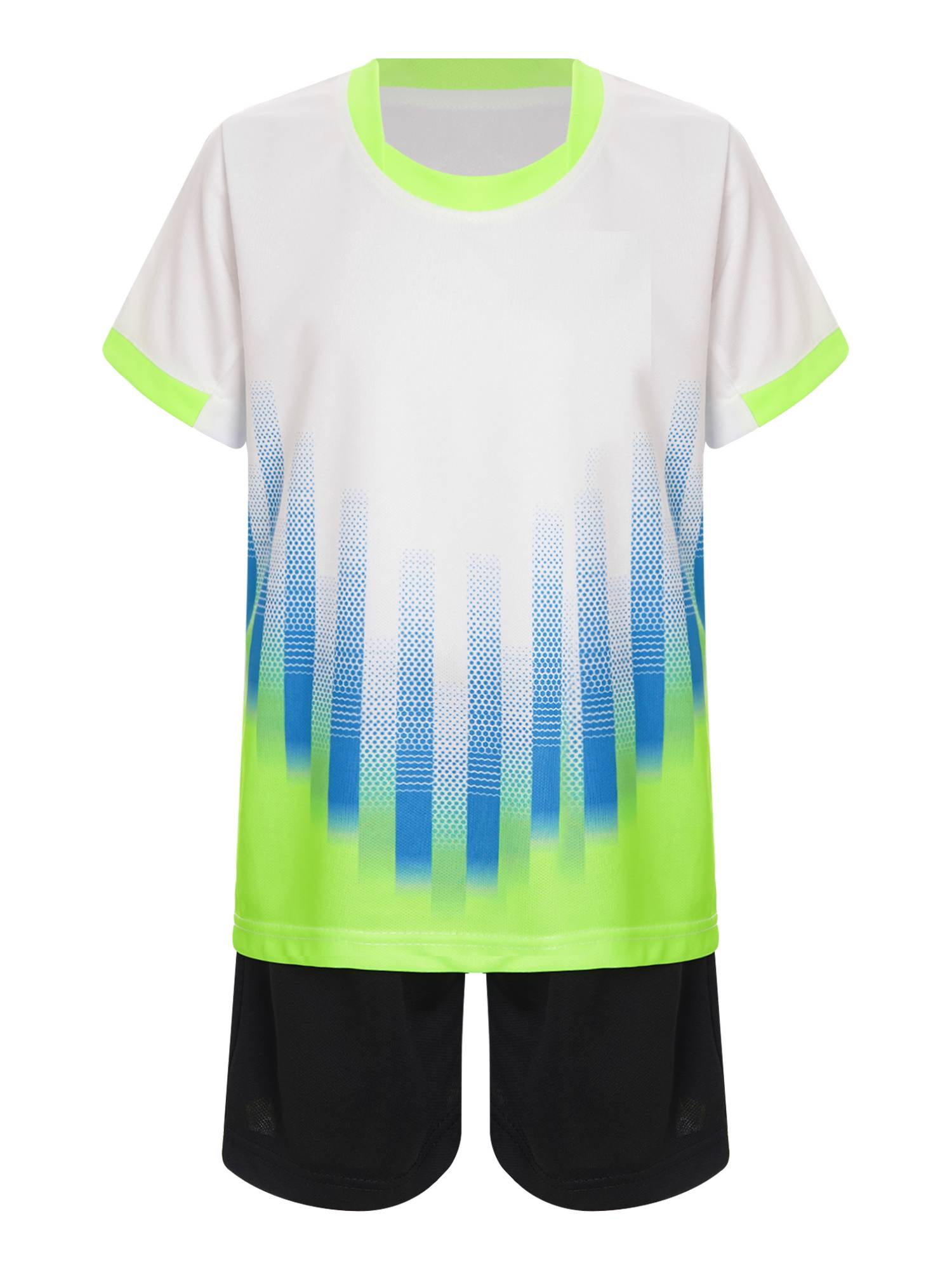 Kids Boys 2pcs Quick-Drying Short Sleeve T-shirt and Shorts Football Uniform