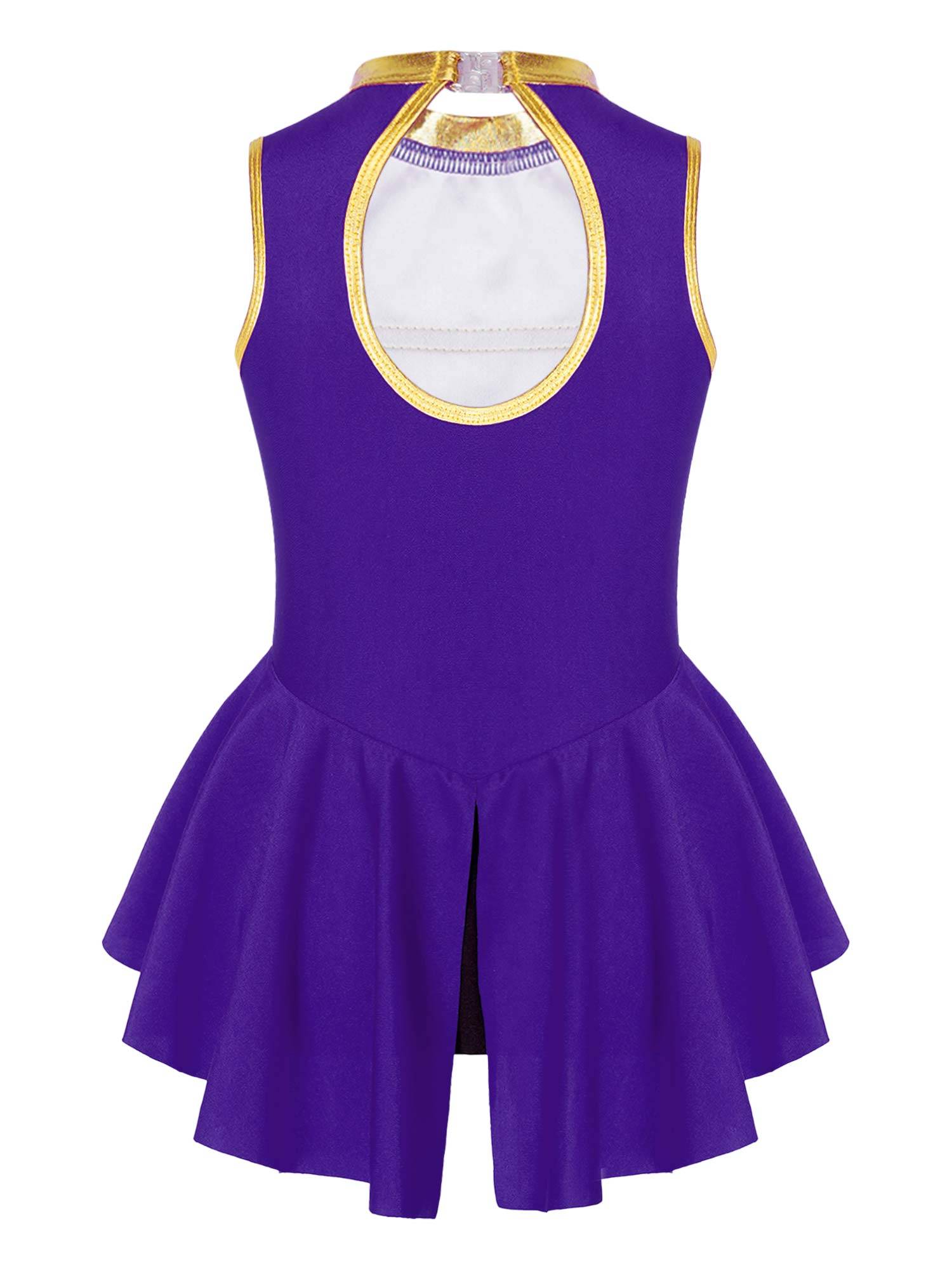 Kids Girls Sleeveless Magician Costume Leotard with Hat Set