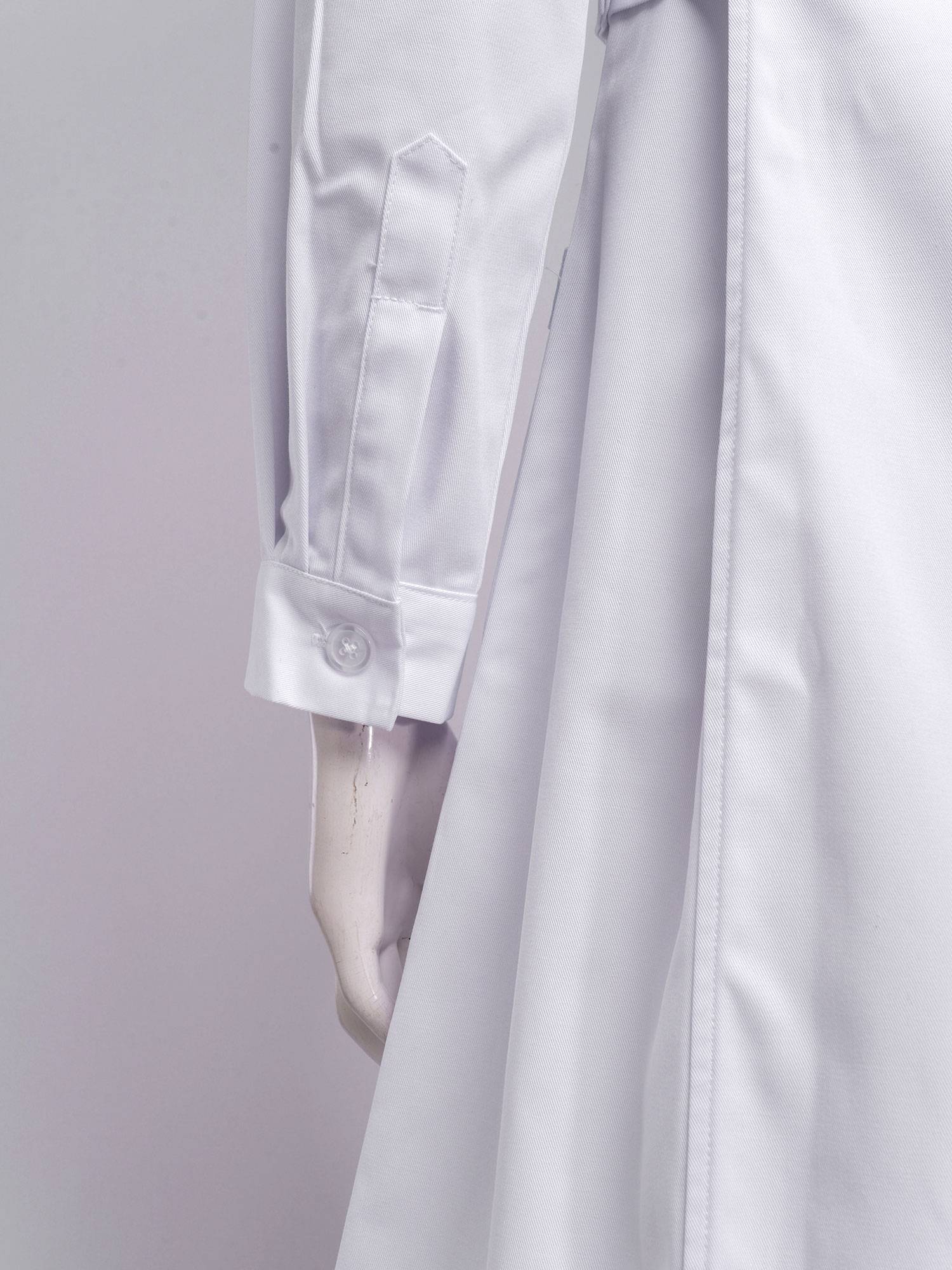 Women Long Sleeve Notch Lapel Front Buttons Nurse Pharmacist Costume Coat