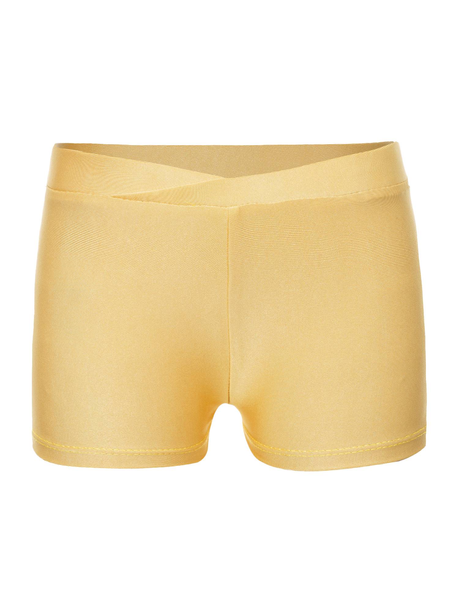 Kids Girls Stretchy V-front Waistband Sports Shorts