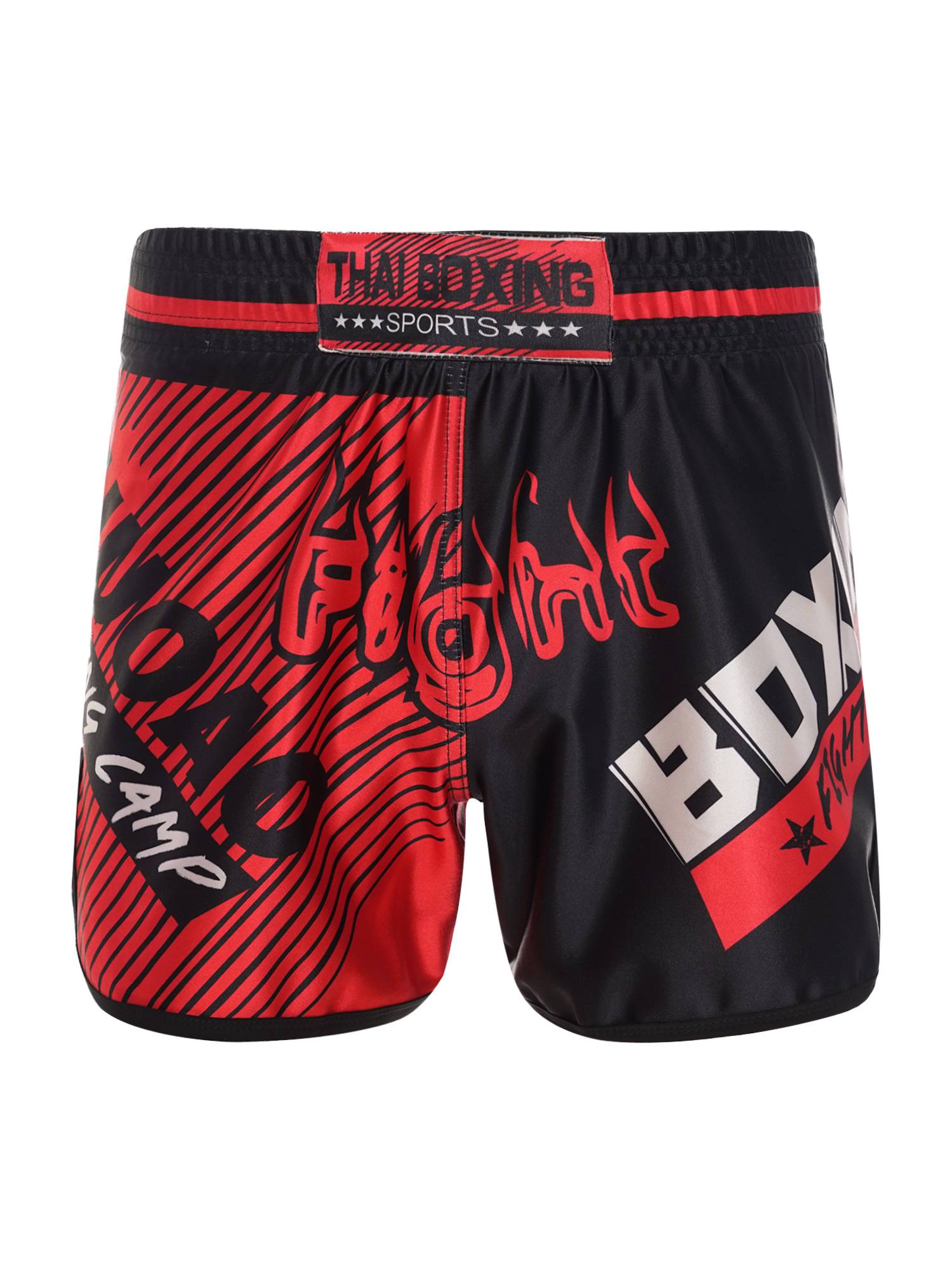 Kids Boys Letter Print Boxing Wrestling Training Shorts