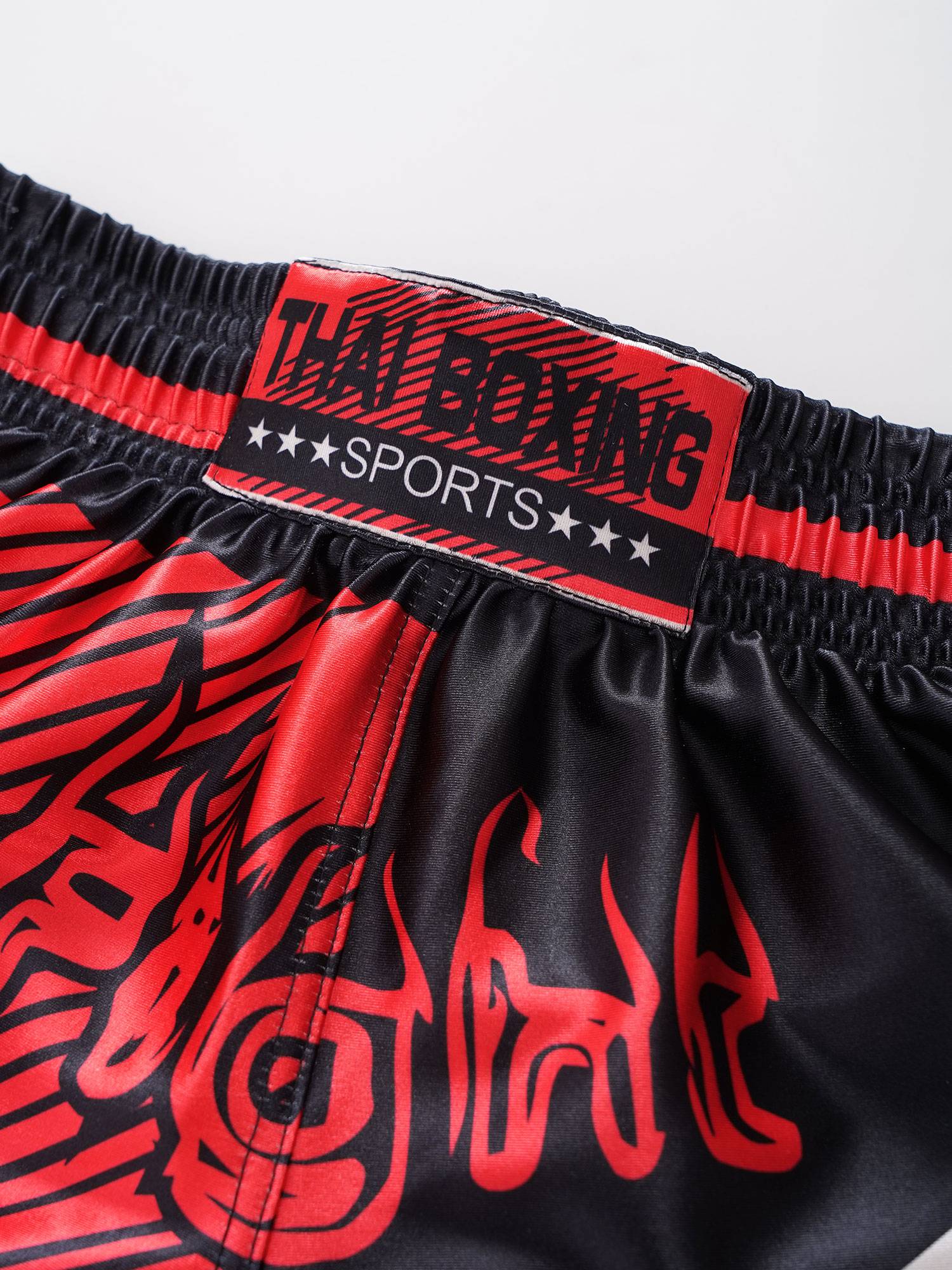Kids Boys Letter Print Boxing Wrestling Training Shorts