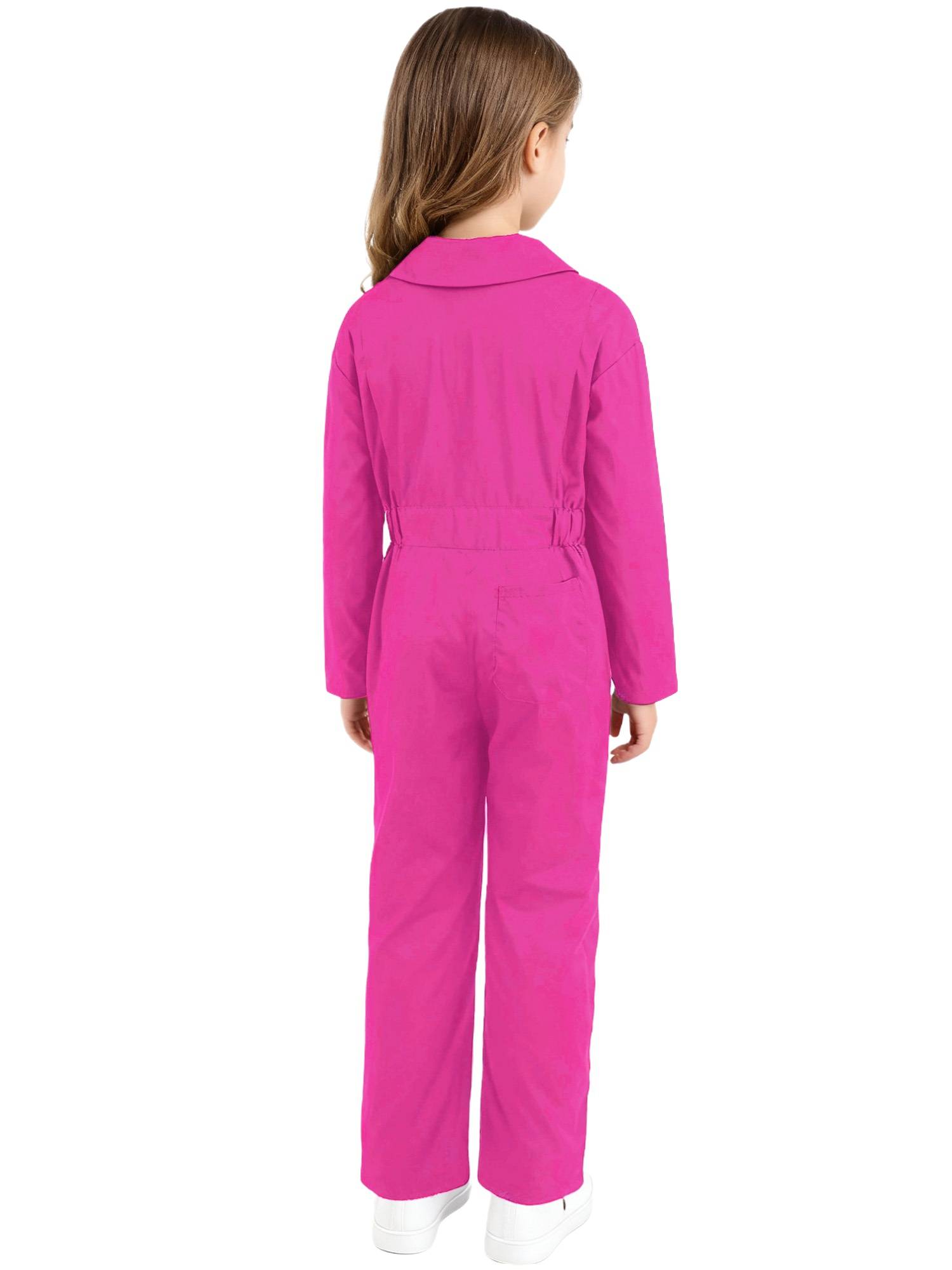 Kids Boys Long Sleeve Zipper Solid Color Coverall Casual Jumpsuit