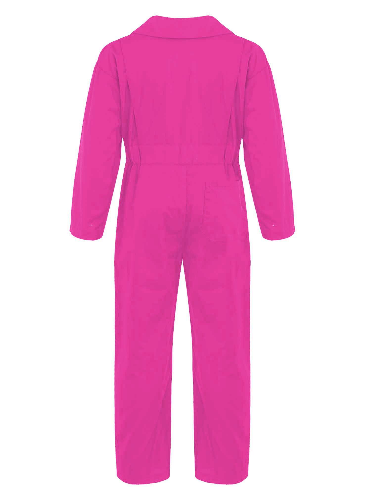 Kids Boys Long Sleeve Zipper Solid Color Coverall Casual Jumpsuit