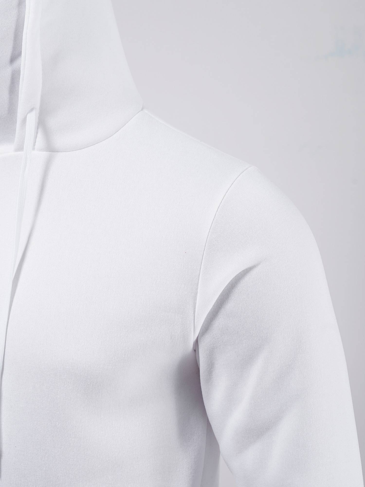 Men Long Sleeve Solid Color Sports Sweatshirt with Built-in Face Mask