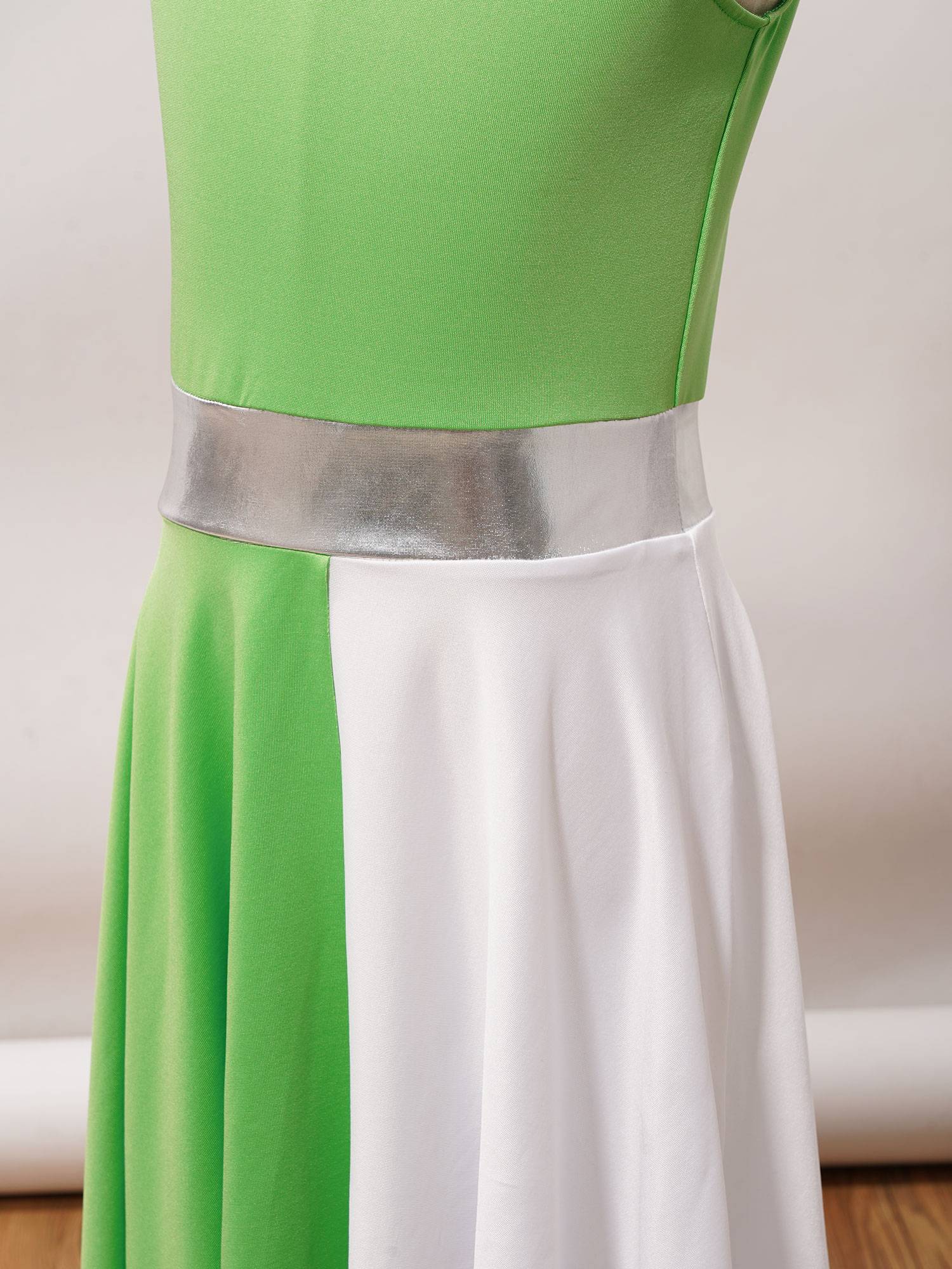 Kids Girls Sleeveless One Shoulder Tunic Praise & Worship Dance Dress