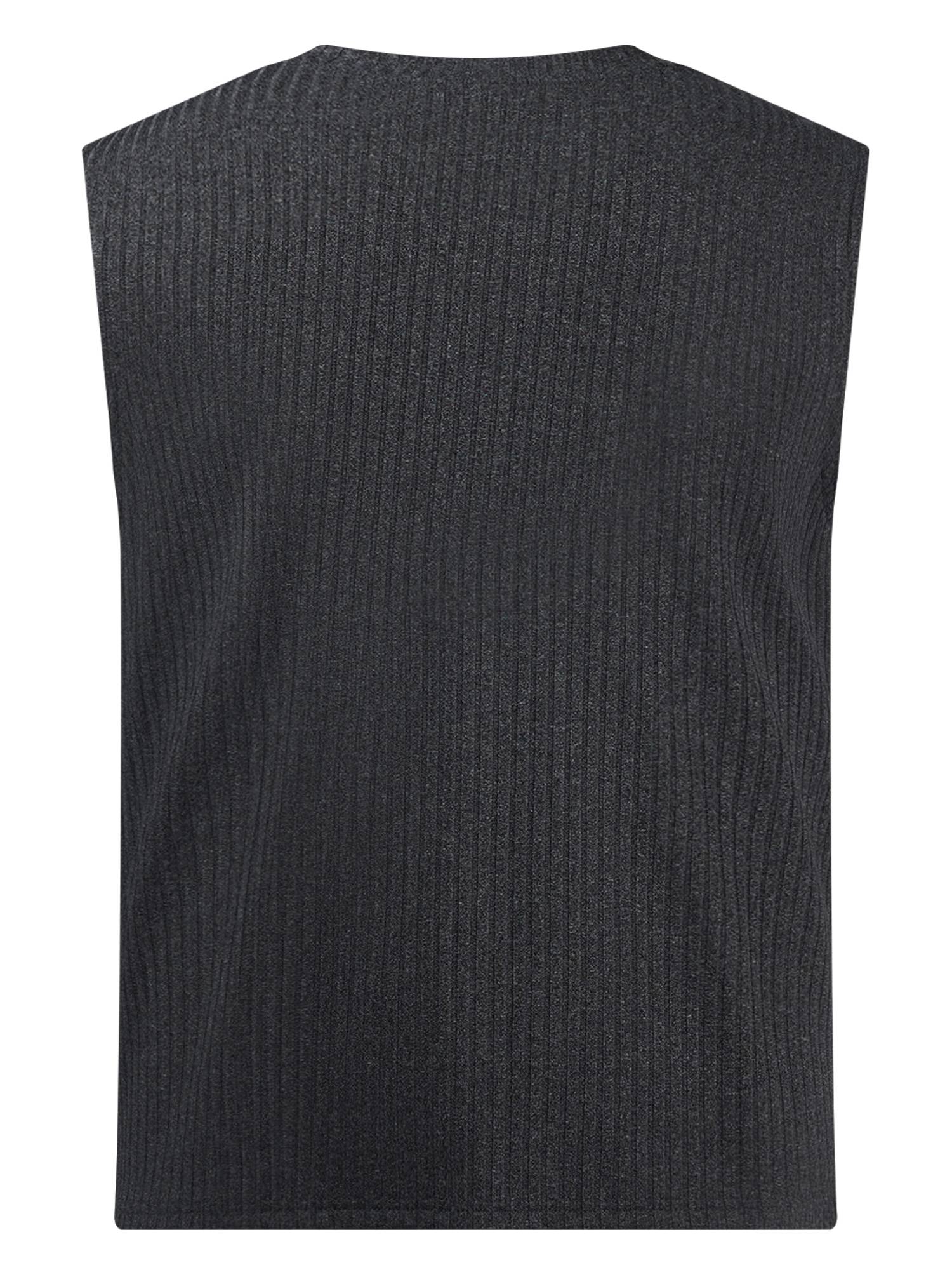 Men V Neck Ribbed Solid Color Sleeveless Sports Tank Top