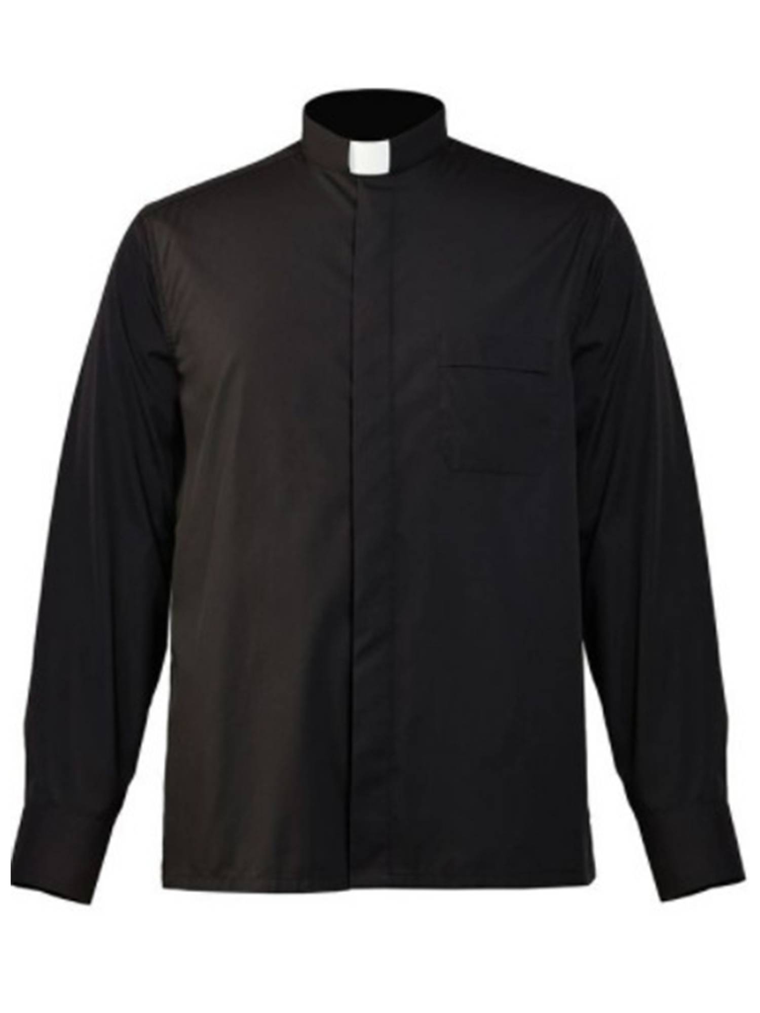Men Halloween Stand Collar Long Sleeve Preacher Costume Shirt