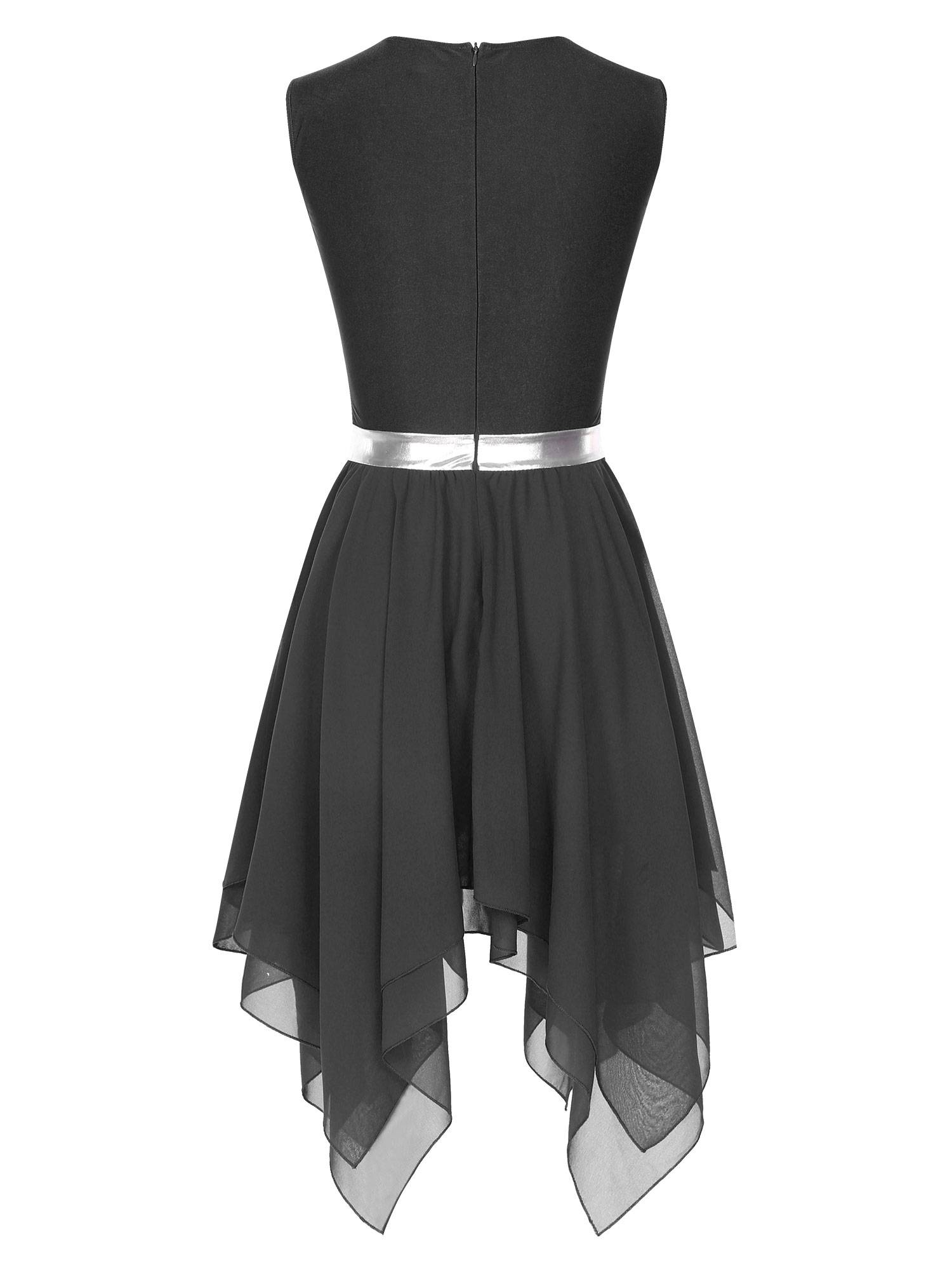 Women Sequins Sleeveless Cross Print Worship Dress