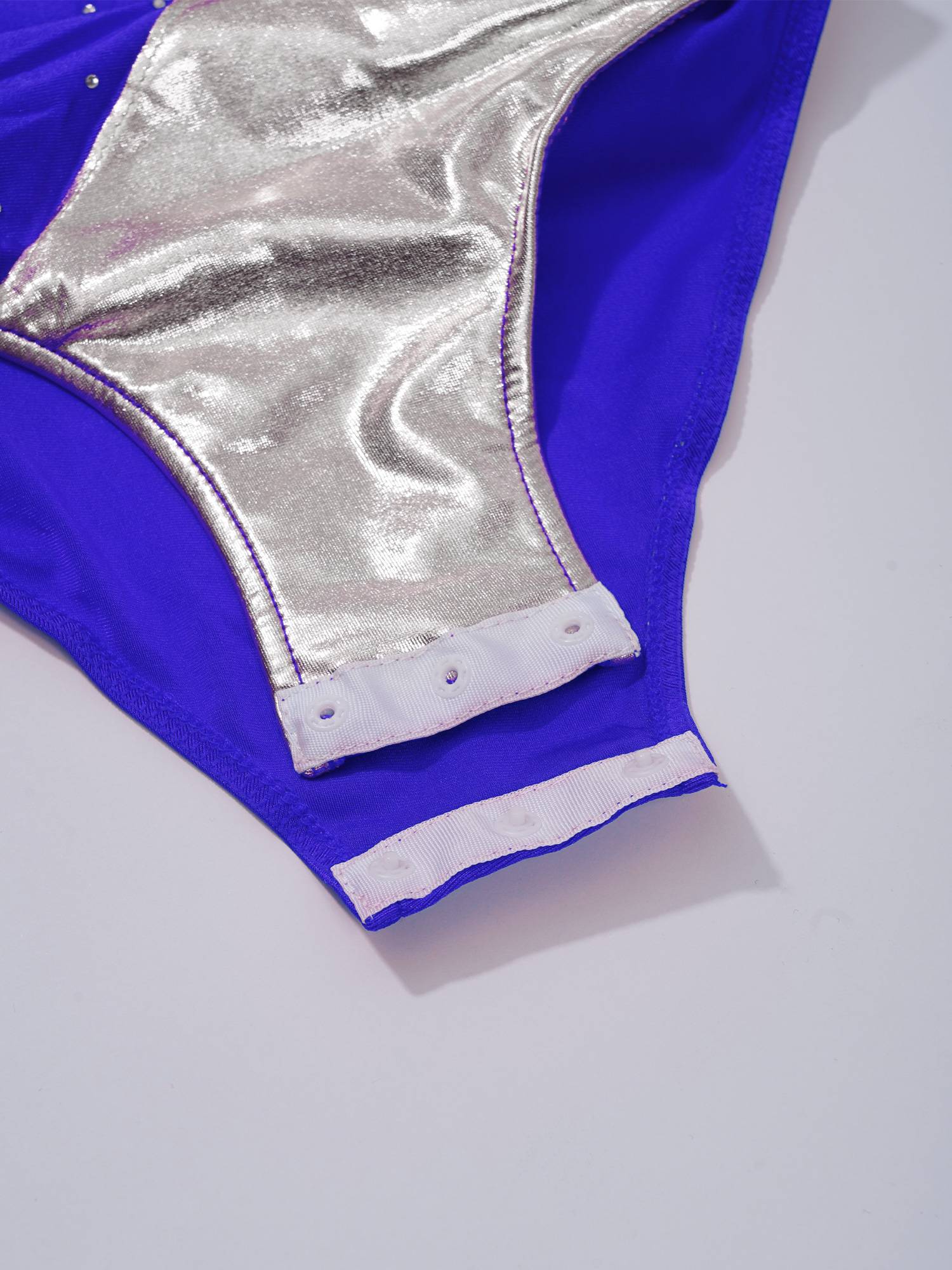 Kids Girls Sleeveless Metallic Shiny Rhinestones Gymnastics Leotard