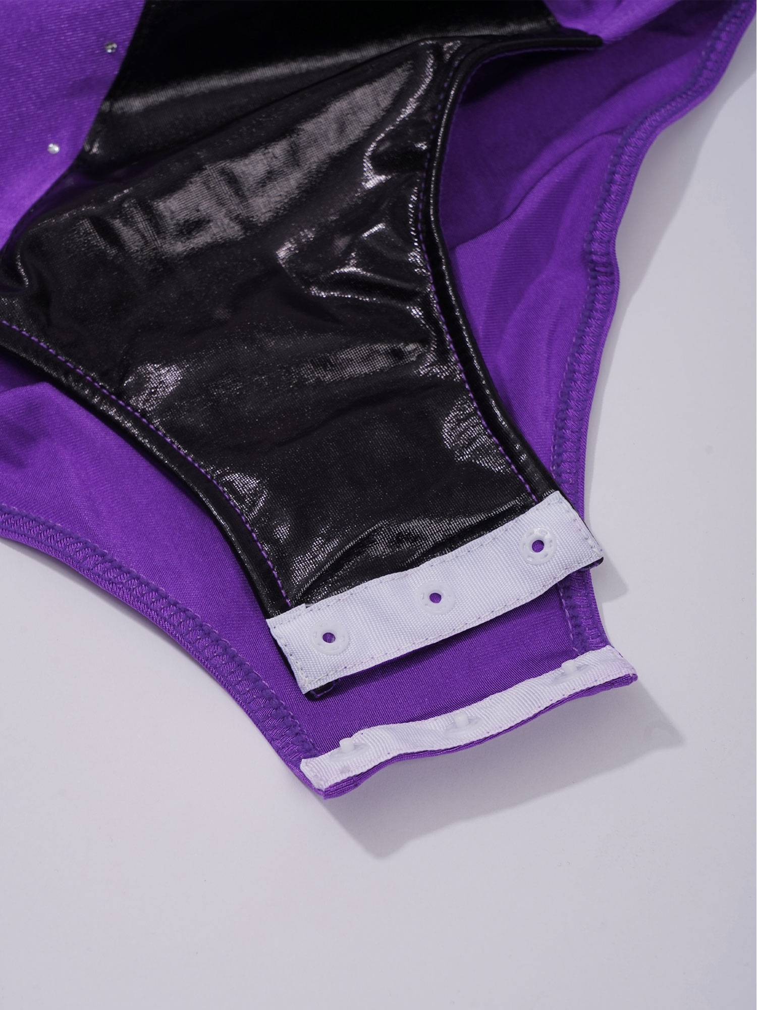 Kids Girls Sleeveless Metallic Shiny Rhinestones Gymnastics Leotard