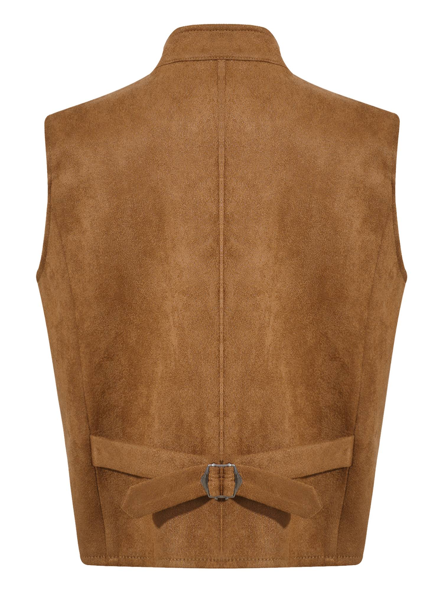 Boys Medieval Vintage Double Breasted Gothic Steampunk Waistcoat