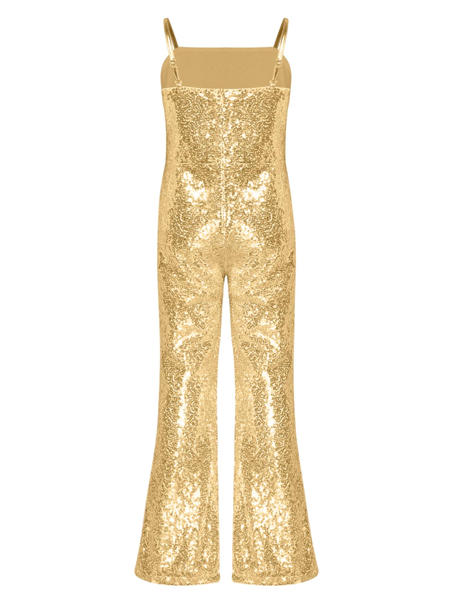 Kids Girls Character Cosplay Costume Sequins Jumpsuit