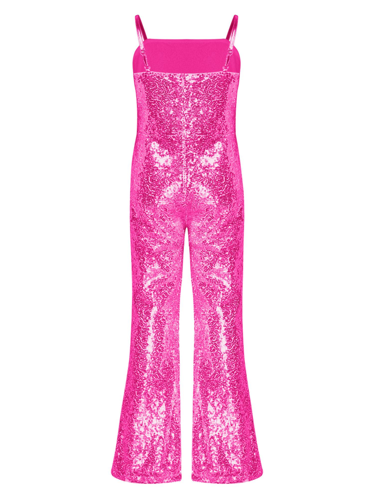 Kids Girls Character Cosplay Costume Sequins Jumpsuit