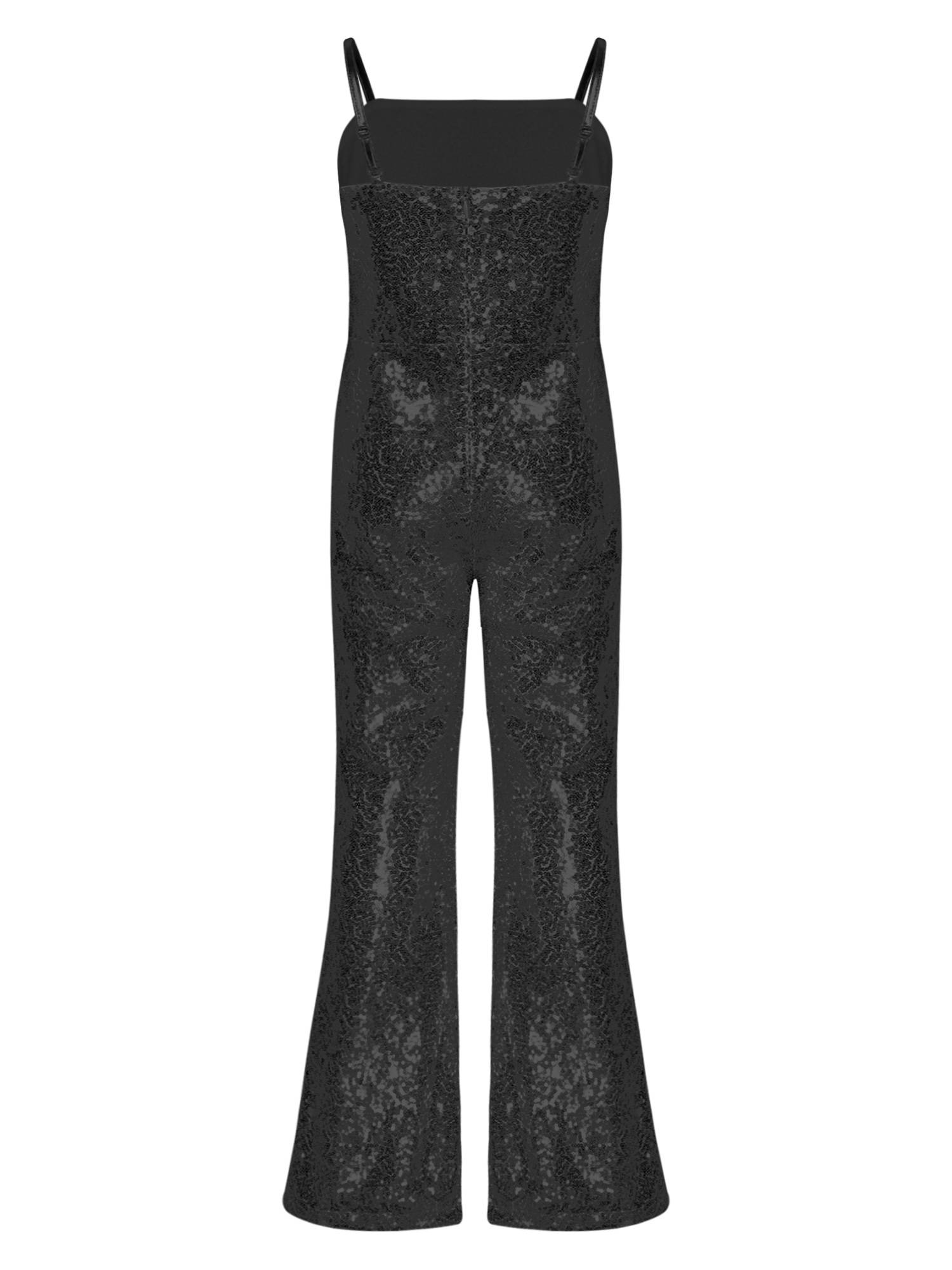 Kids Girls Character Cosplay Costume Sequins Jumpsuit