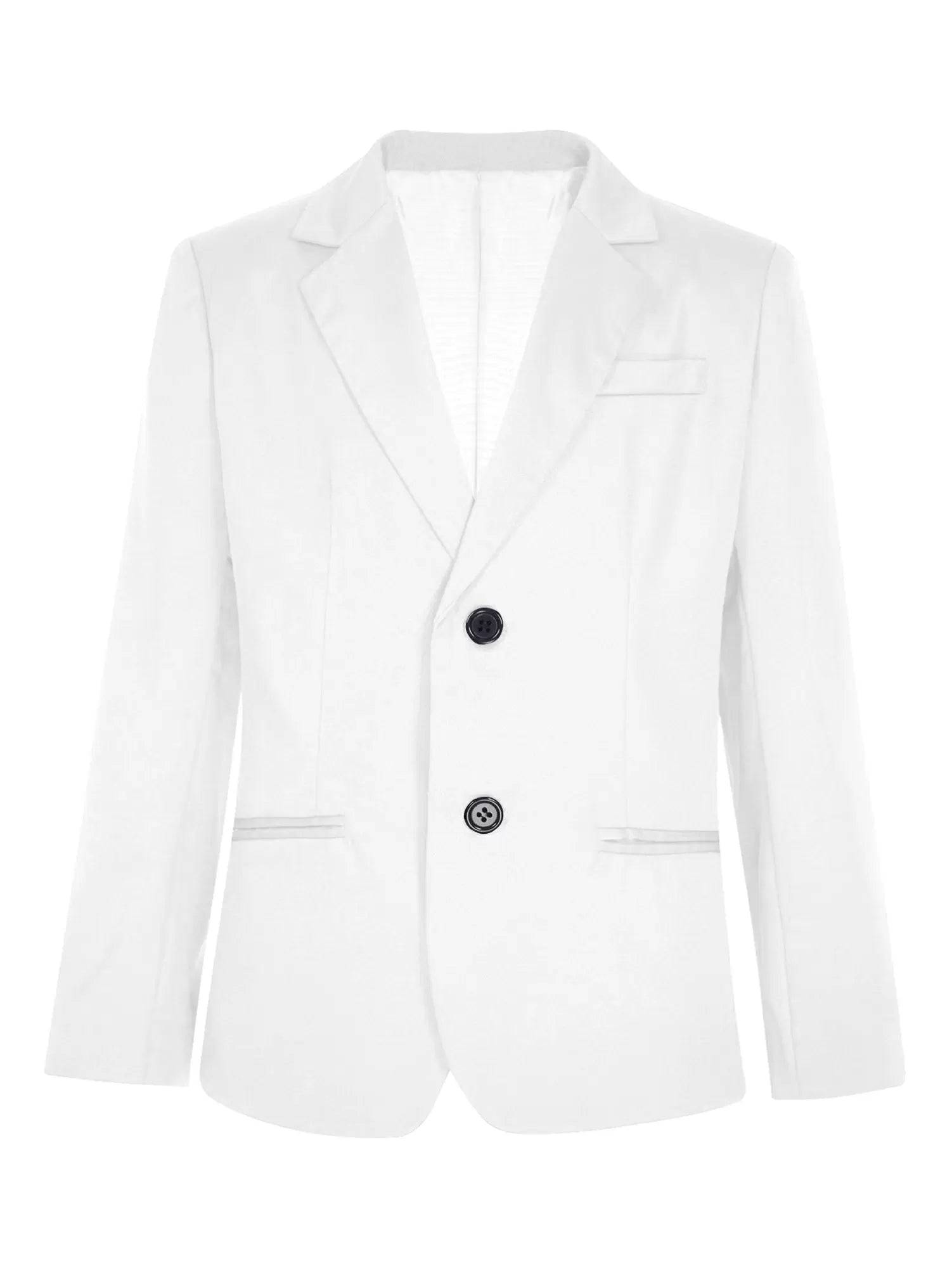 Kids Boys Gentleman Blazer Notch Lapel Jacket Outerwear