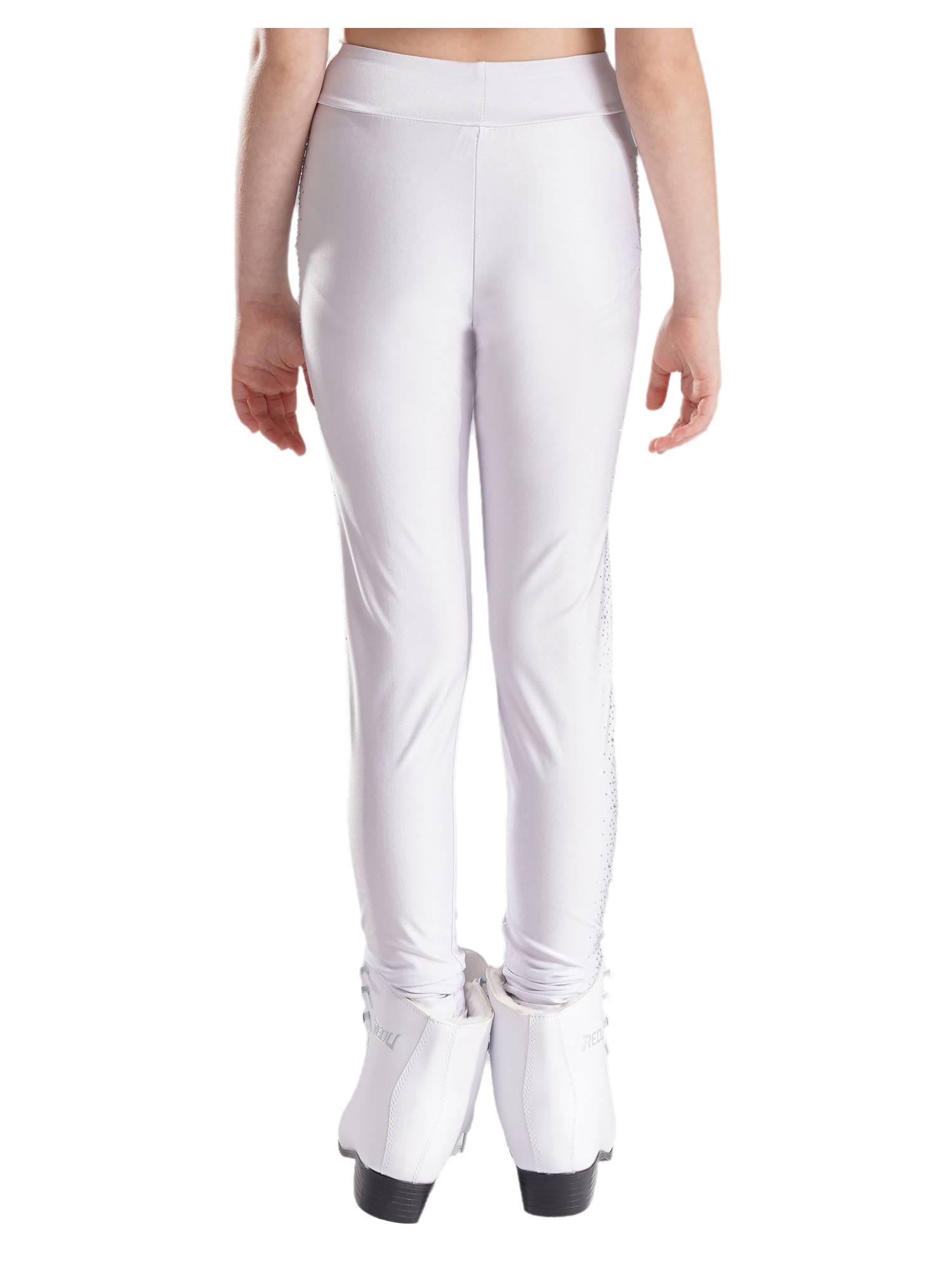 Kids Girls Rhinestones Figure Skating Pants Training Leggings