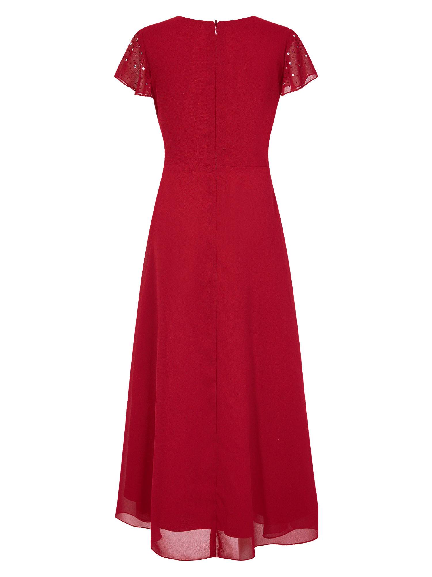 Kid Girl Sparkly Rhinestone Cap Sleeve Chiffon Junior Bridesmaid Dress