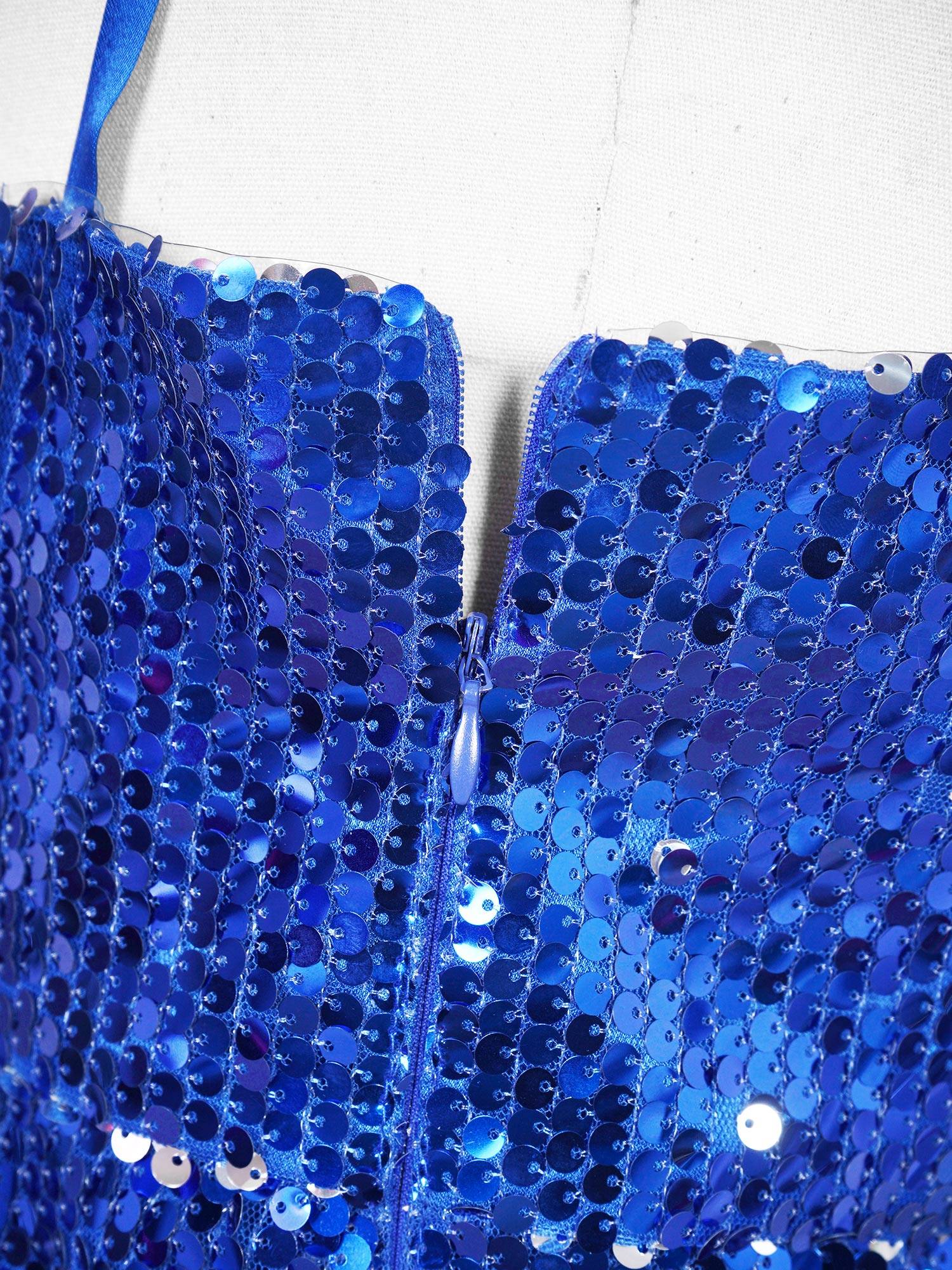 Kids Girls Sequin Halter Neck Strapy Back Sleeveless Jumpsuit