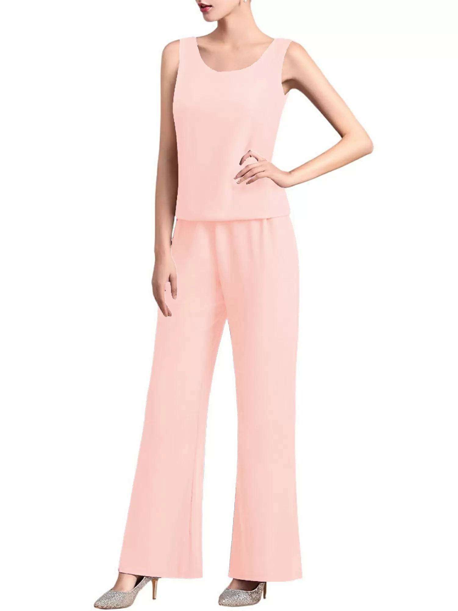 Women 3 Pieces Elegant Chiffon Party Suit Wedding Guest Outfits