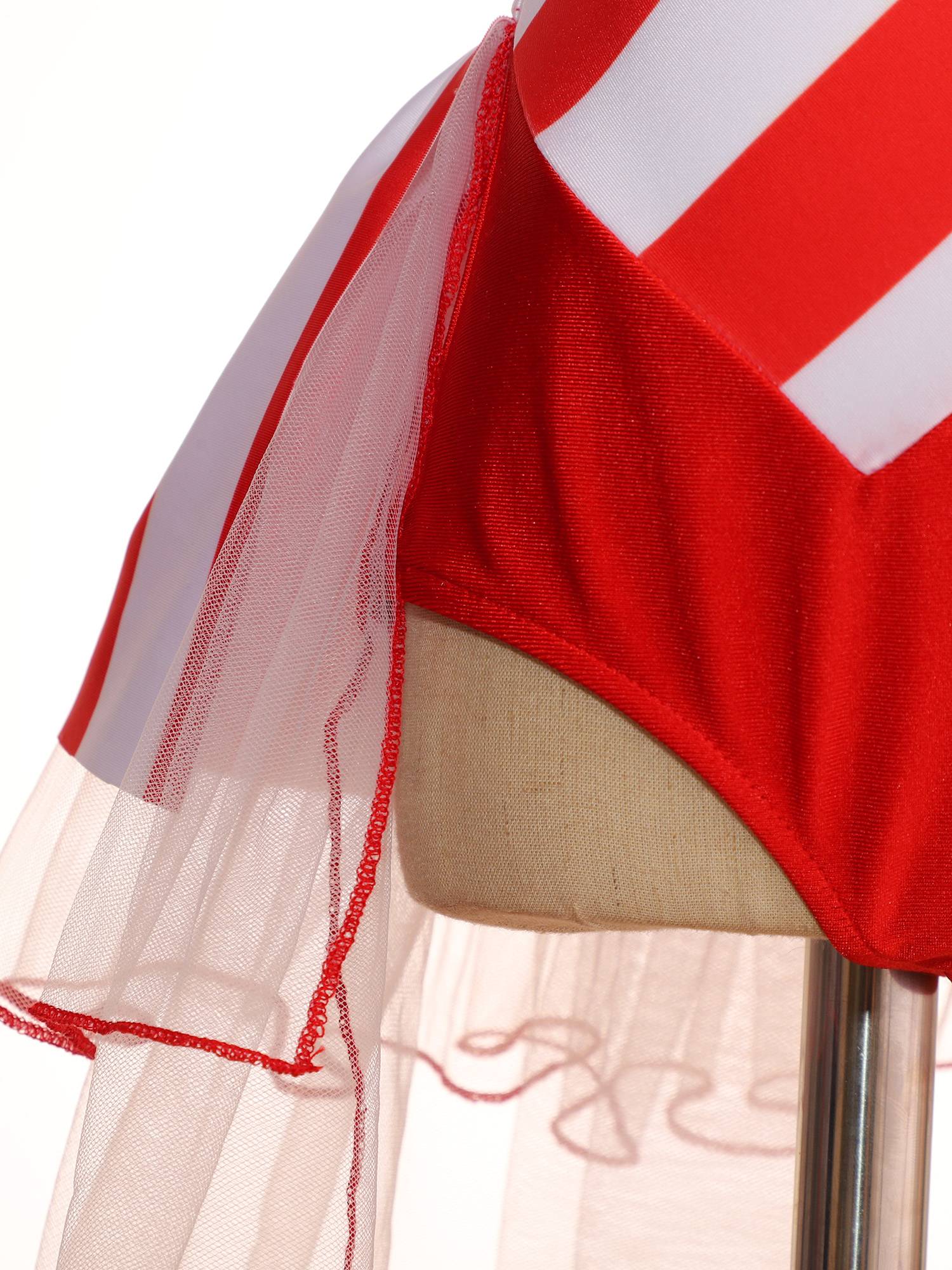 Kids Girls Christmas Sleeveless Stripes Sequins Bodysuit