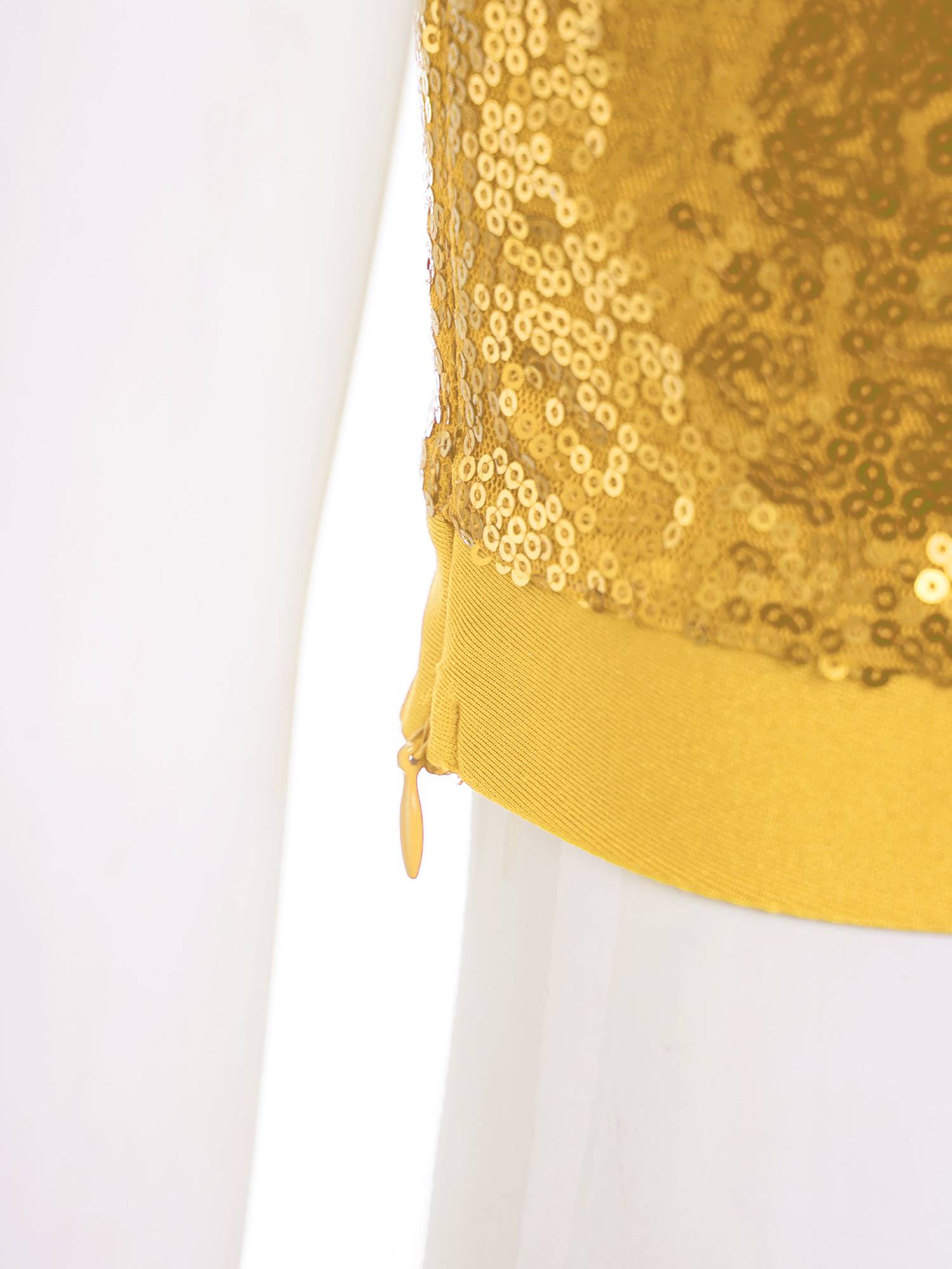 Kids Girls Sparkly Sequin One Shoulder Jazz Dance Crop Top