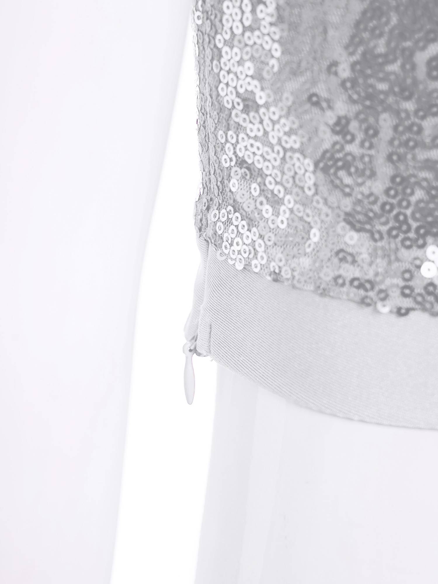 Kids Girls Sparkly Sequin One Shoulder Jazz Dance Crop Top