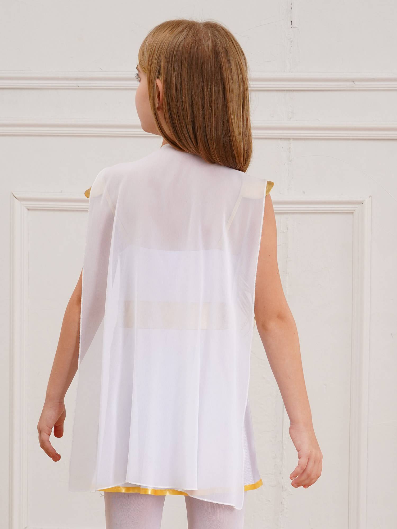 Kids Girls Tulle Toga Dress Halloween Ancient Greek Princess Costume