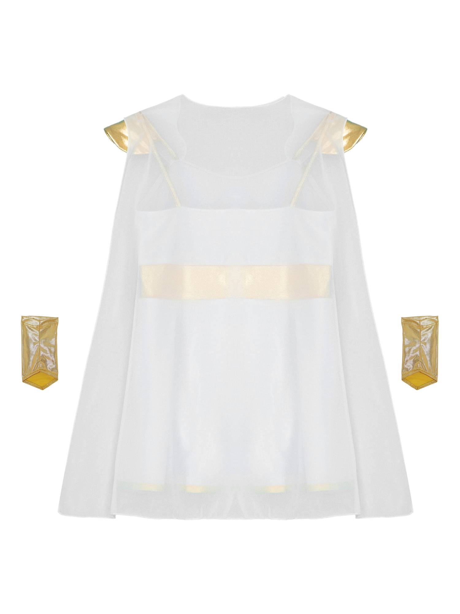 Kids Girls Tulle Toga Dress Halloween Ancient Greek Princess Costume