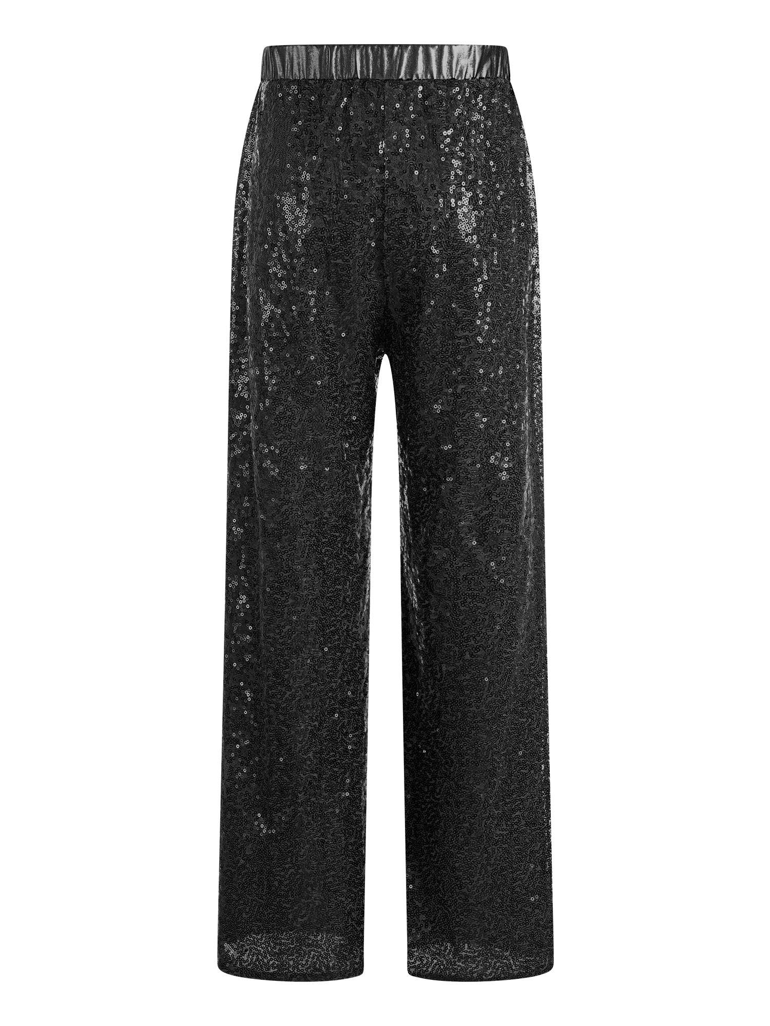 Kids Girls Sequin High Waist Loose Pants for Jazz Dance