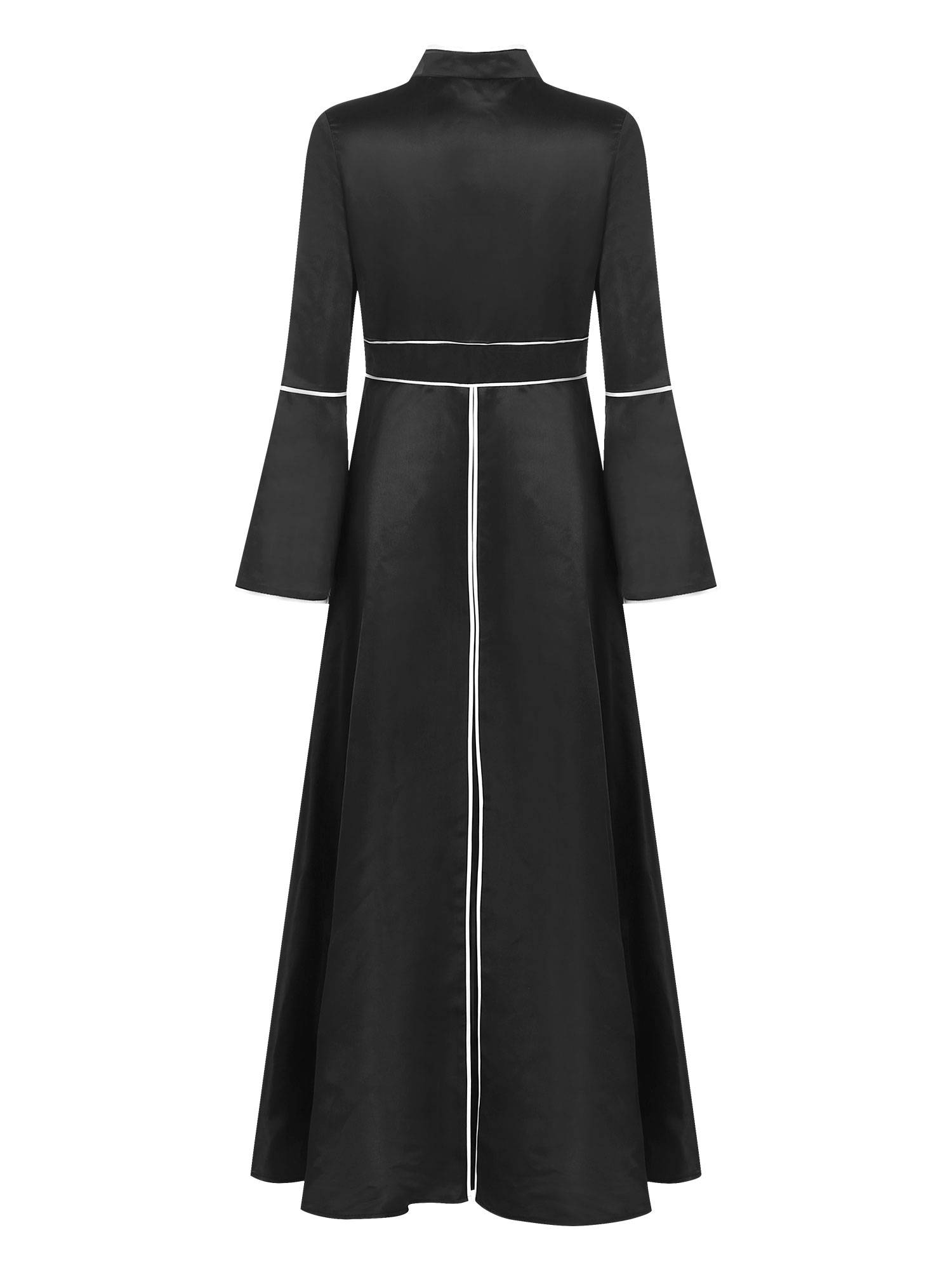 Women Church Clergy Robe Long Sleeves A-Line Maxi Worship Dance Dress