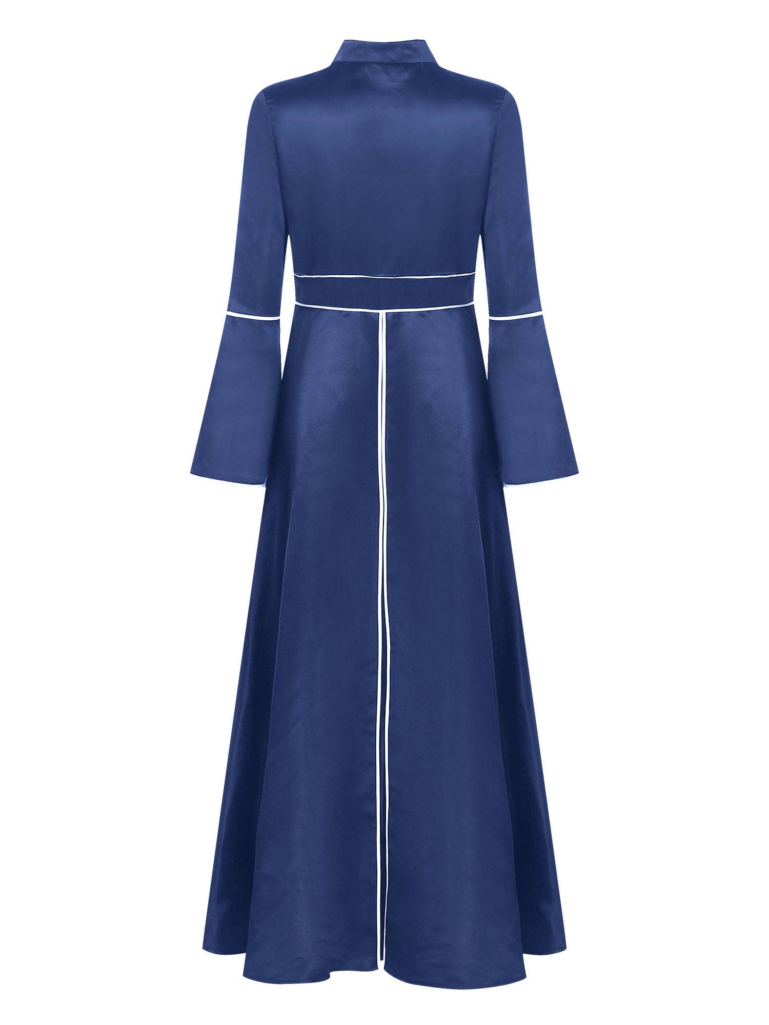 Women Church Clergy Robe Long Sleeves A-Line Maxi Worship Dance Dress
