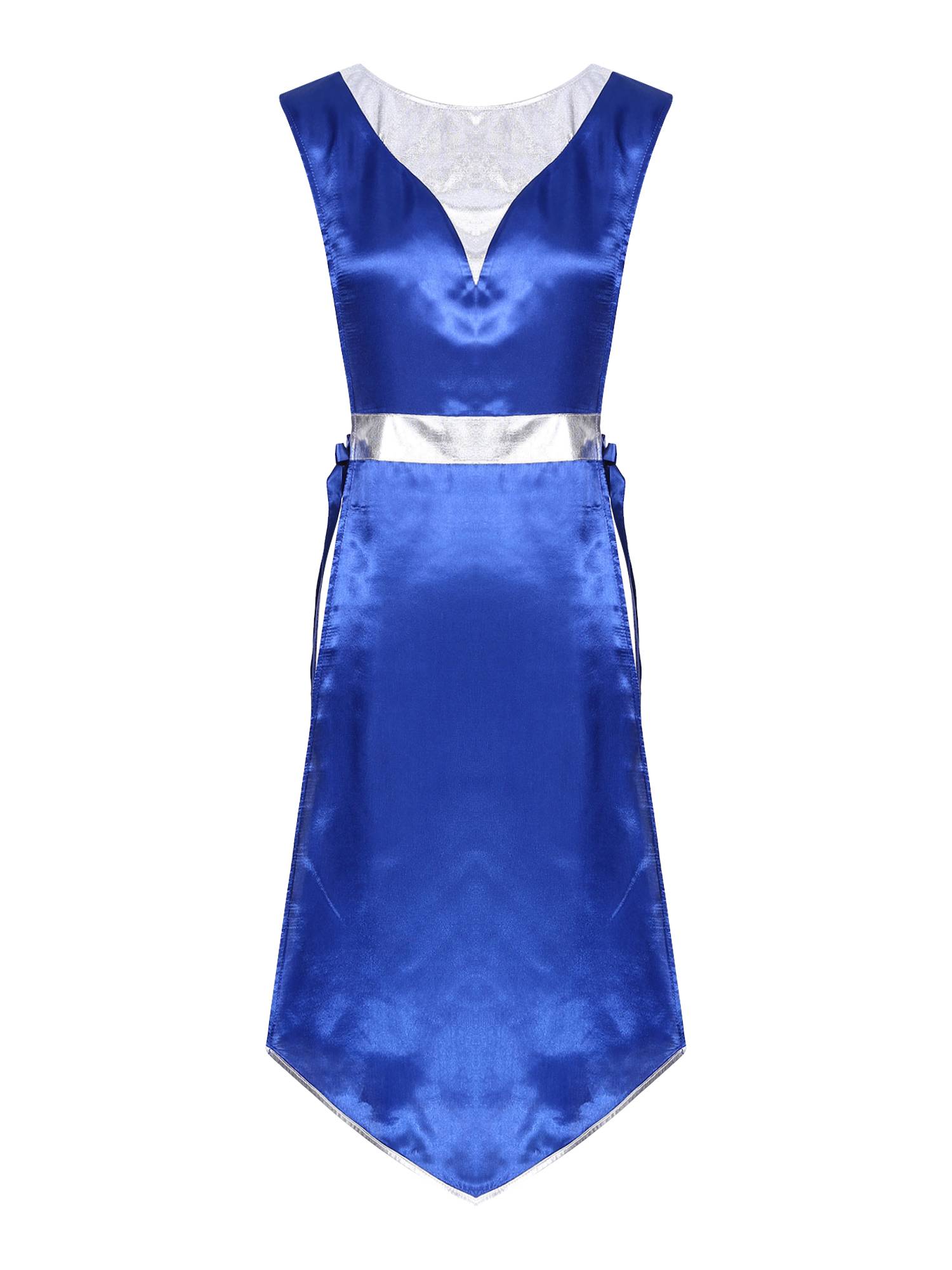 Women Metallic Sides Split Church Worship Tunic(Not Included White Base Dress)