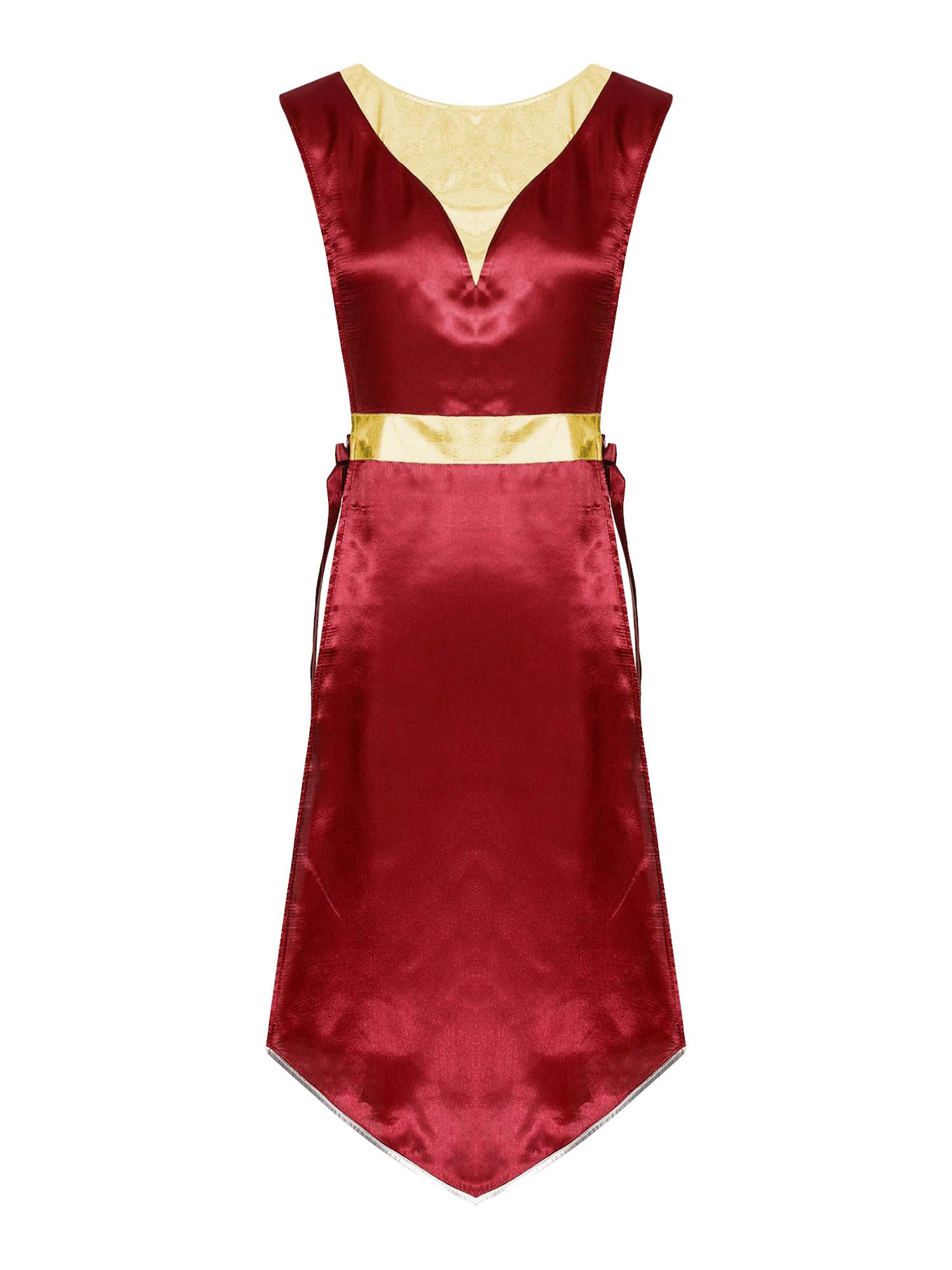 Women Metallic Sides Split Church Worship Tunic(Not Included White Base Dress)