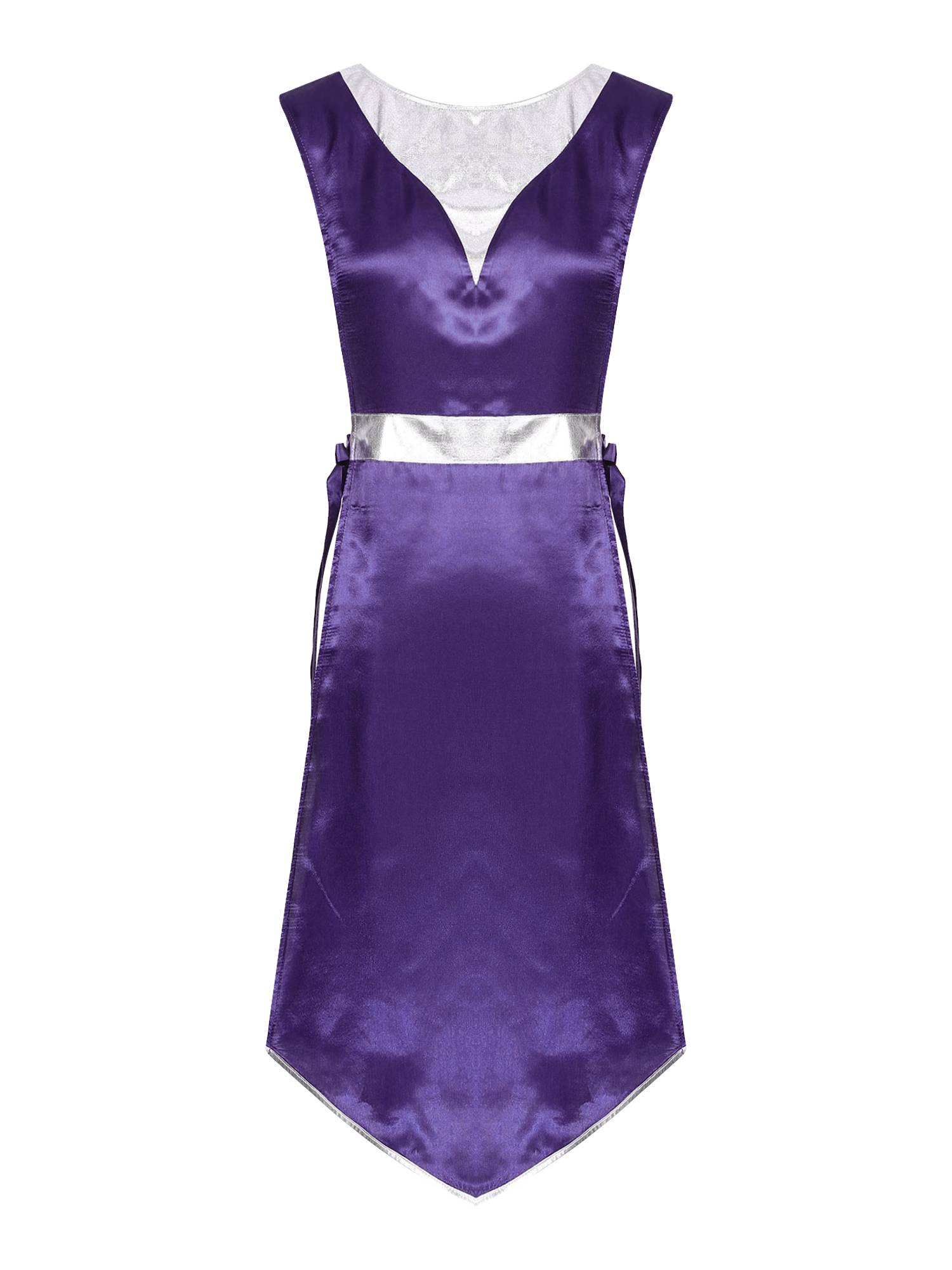 Women Metallic Sides Split Church Worship Tunic(Not Included White Base Dress)