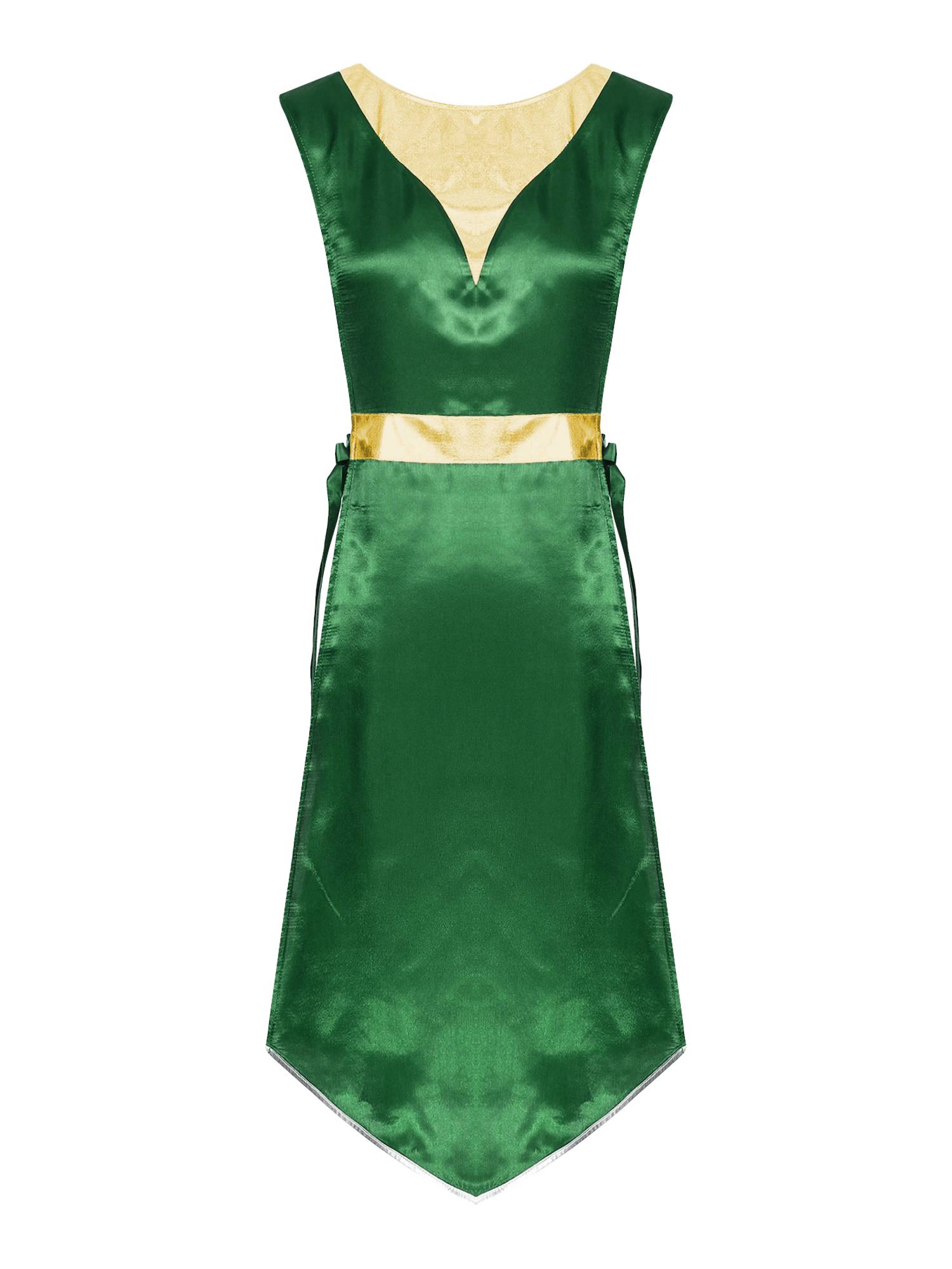 Women Metallic Sides Split Church Worship Tunic(Not Included White Base Dress)