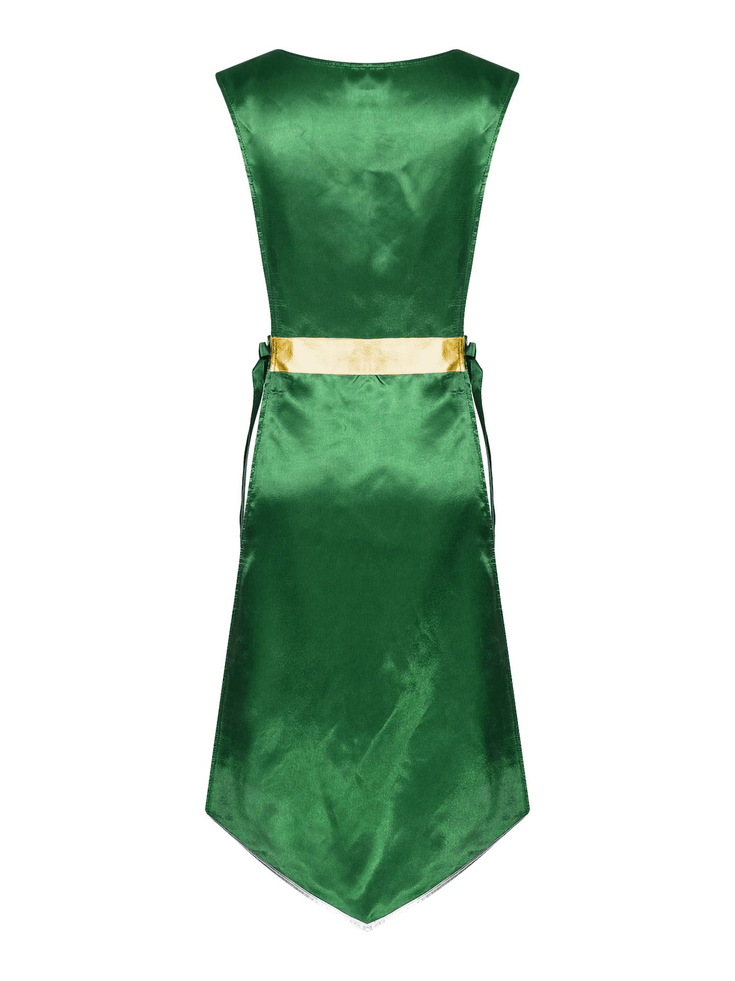 Women Metallic Sides Split Church Worship Tunic(Not Included White Base Dress)